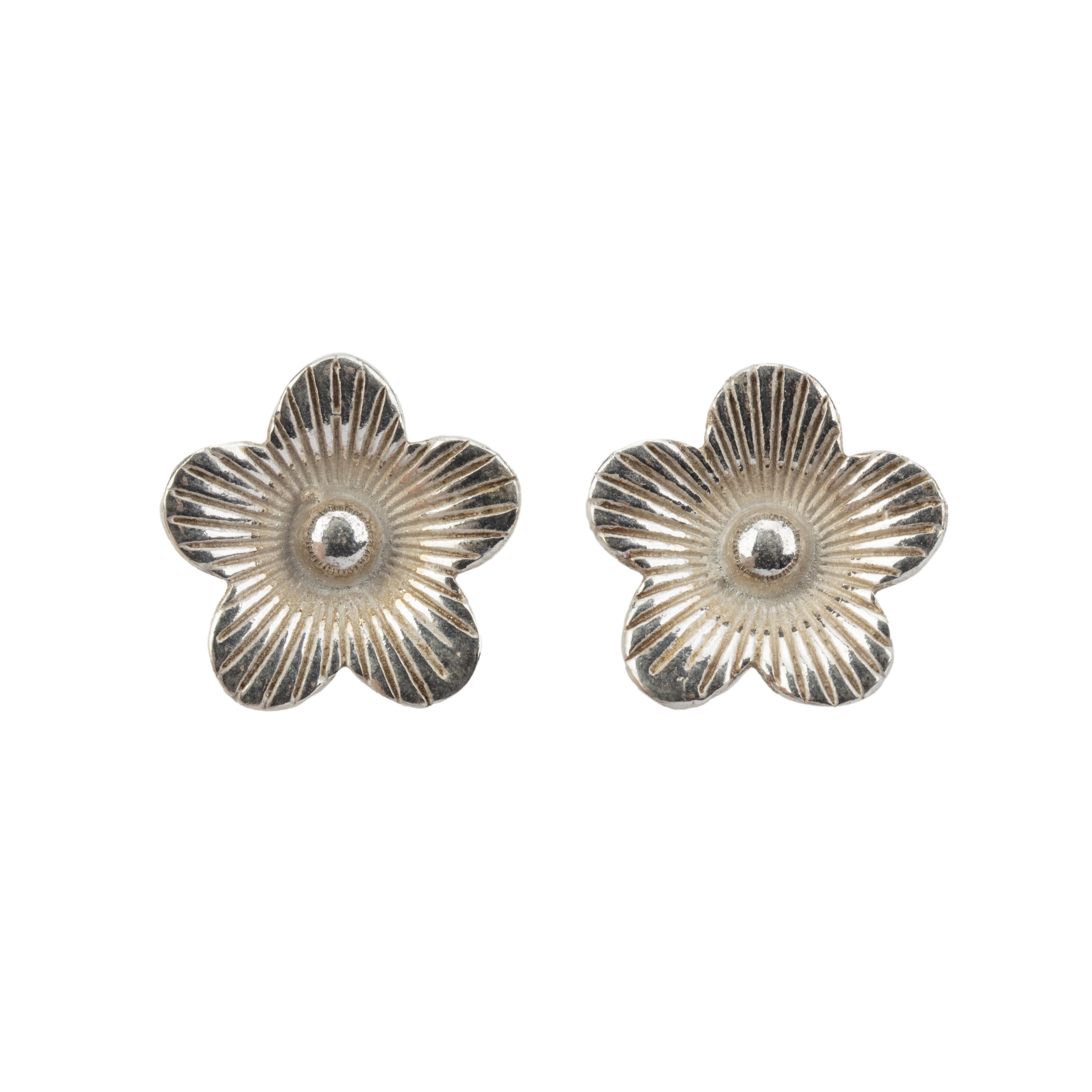 Paar Ohrstecker Ohrstecker "Blumen", Handmade