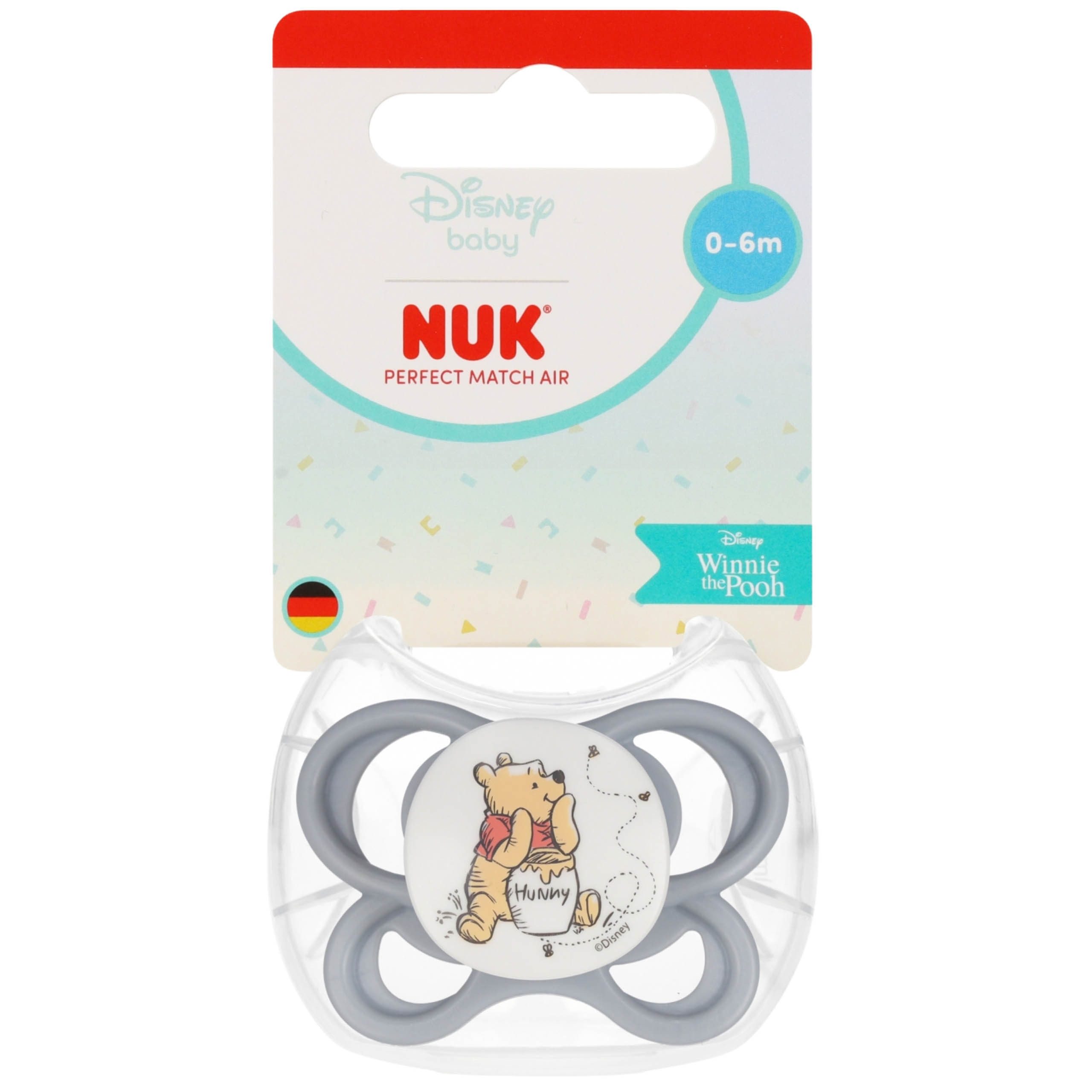 NUK Schnuller NUK Winnie Puuh Schnuller Silikon 0-6 Monate mit Etui