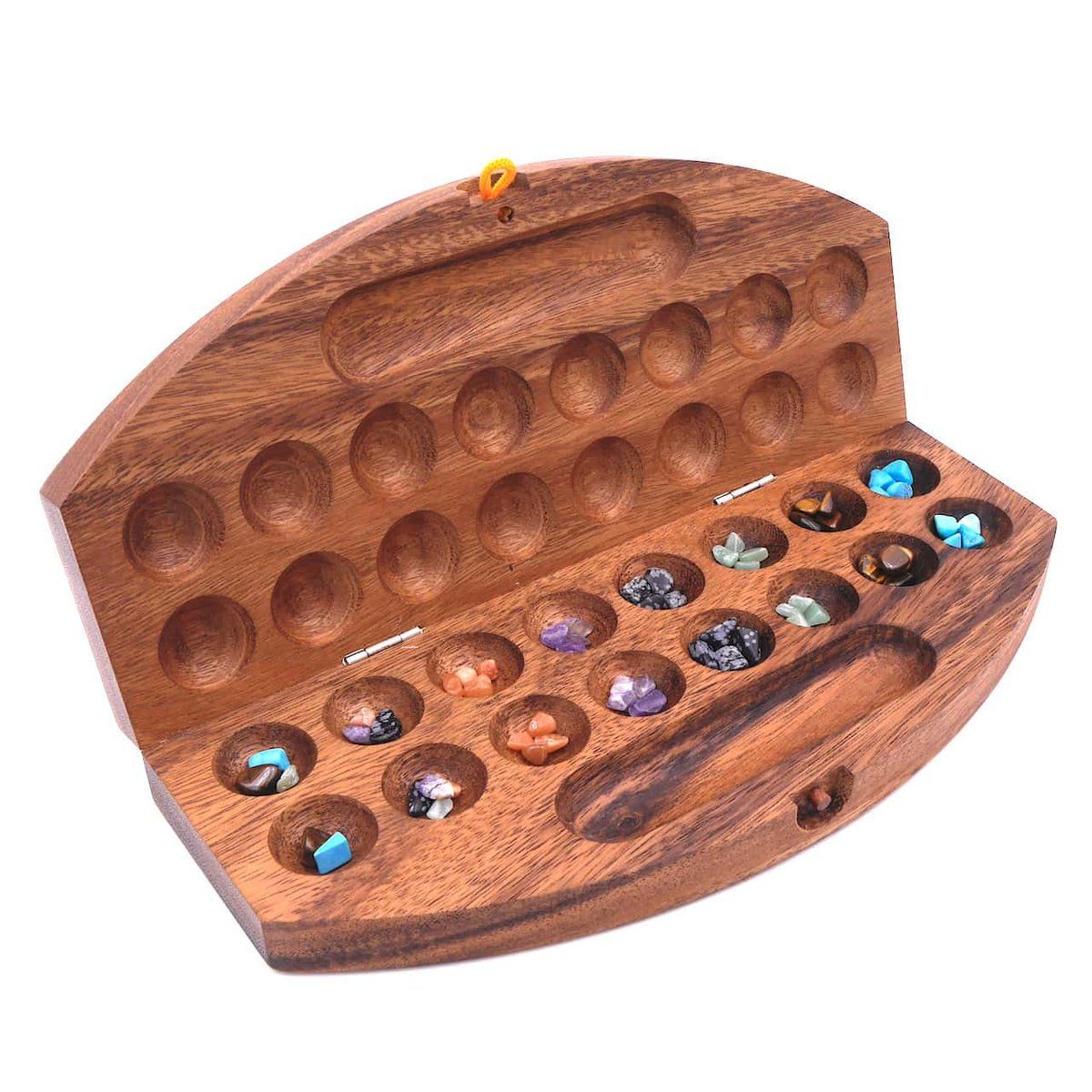 Spiel, 2 für Steinchenspiel Spieler, Brettspiel Denkspiele ROMBOL klappbares Holzspiel - HUS BAO