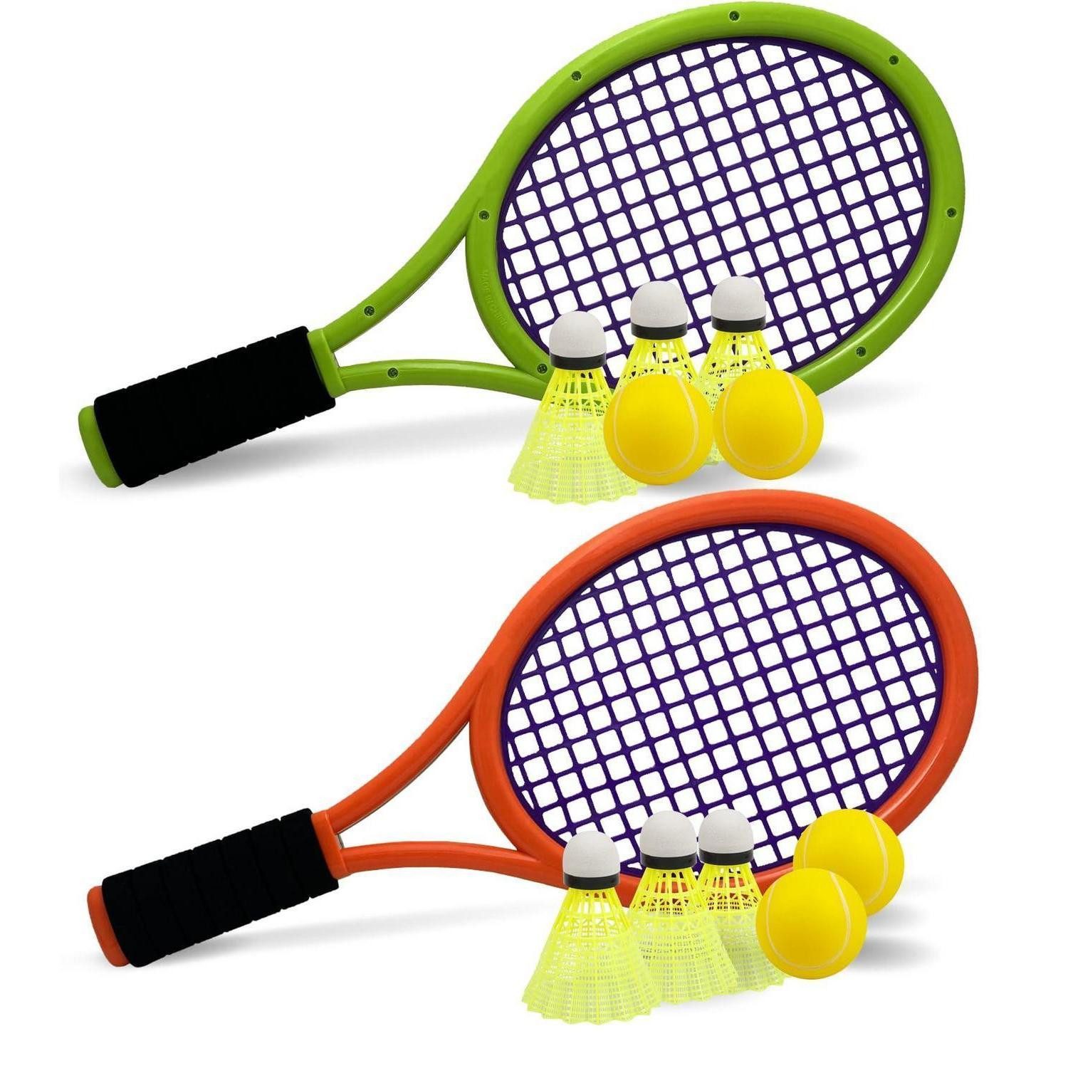 LuxusKollektion Tennisschläger Kinderschläger Set Tennis Badminton 2 Stk. 43cm