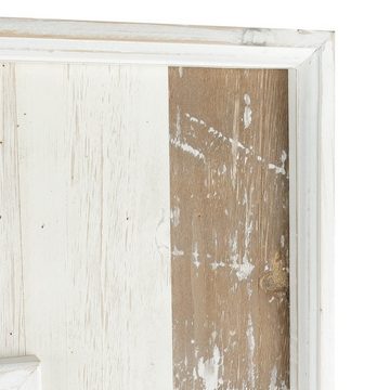 Melko Wandspiegel Dekospiegel Wandspiegel Garderobenspiegel aus Holz in Weiß 80CM Shabby Chic Badspiegel (Stück), Pflegeleichtes & langlebiges Material