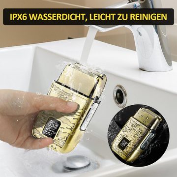 Welikera Elektrorasierer Elektrorasierer für Herren, 3-Gang Elektrorasierer, IPX6 wasserdicht