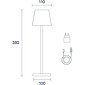 SIGOR LED Tischleuchte »LED Akku-Tischleuchte Nuindie aus Aluminiumdruckgu«, Tischleuchte, Nachttischlampe, Tischlampe, Bild 8