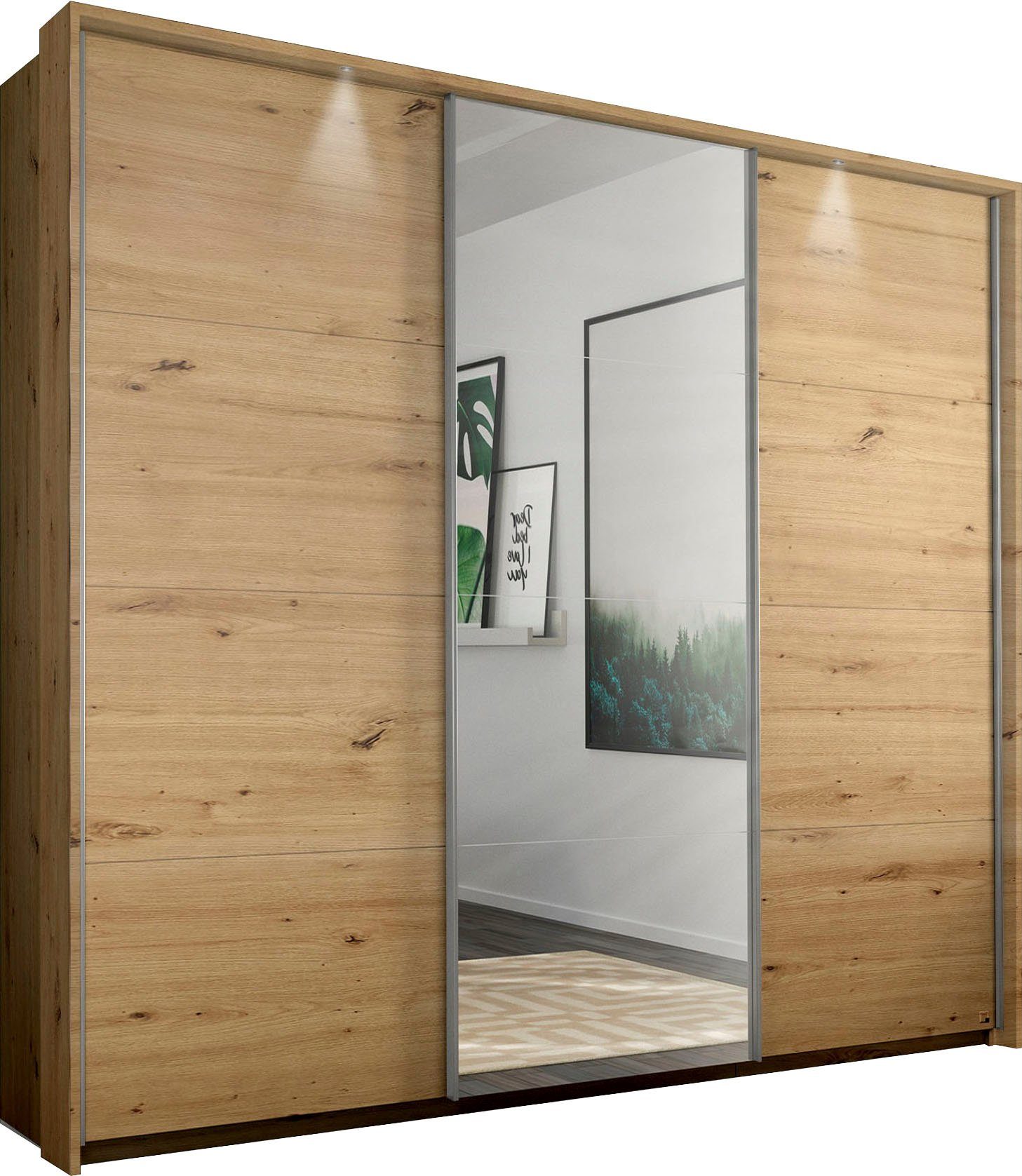 OTTO home Kleiderschrank Mehrzweckschrank Aktenschrank Möbel Mietswohnung Schlafzimmer TOMA (Breiten 211/278/323/368 cm, Höhen 214/233 cm inkl. Passepartout) inkl. Regaleinsatz sowie zusätzlichen Einlegeböden MADE IN GERMANY