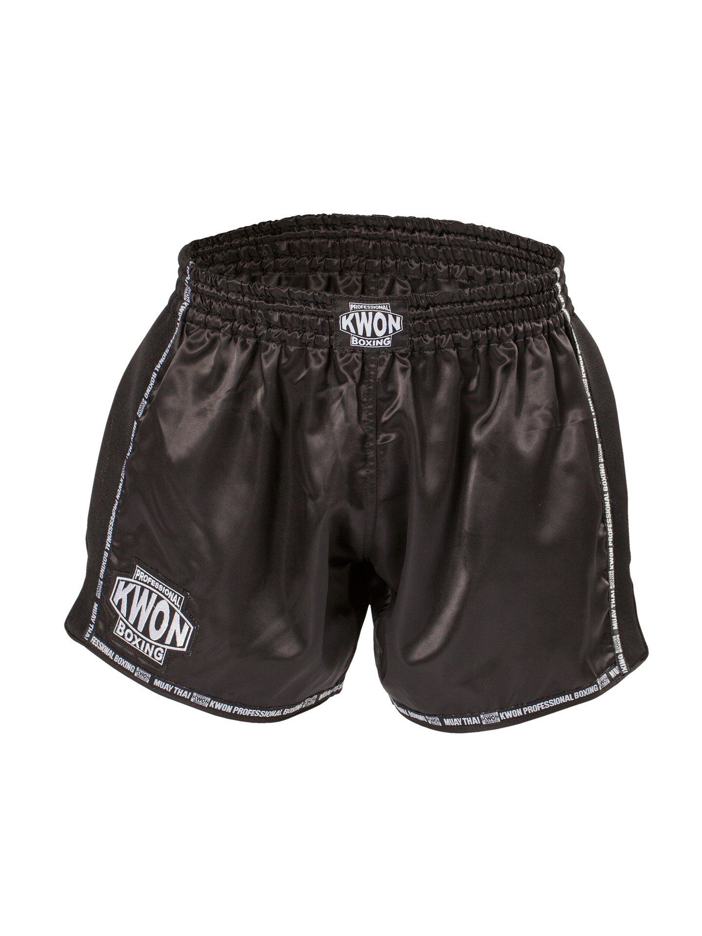 KWON Sporthose Muay Thai Hose XS Polyester) (PROFESSIONAL, kampfsport Ausführung, Edle MMA Thaiboxen XXL - Evolution Shorts Seitenschlitz, Kickboxen
