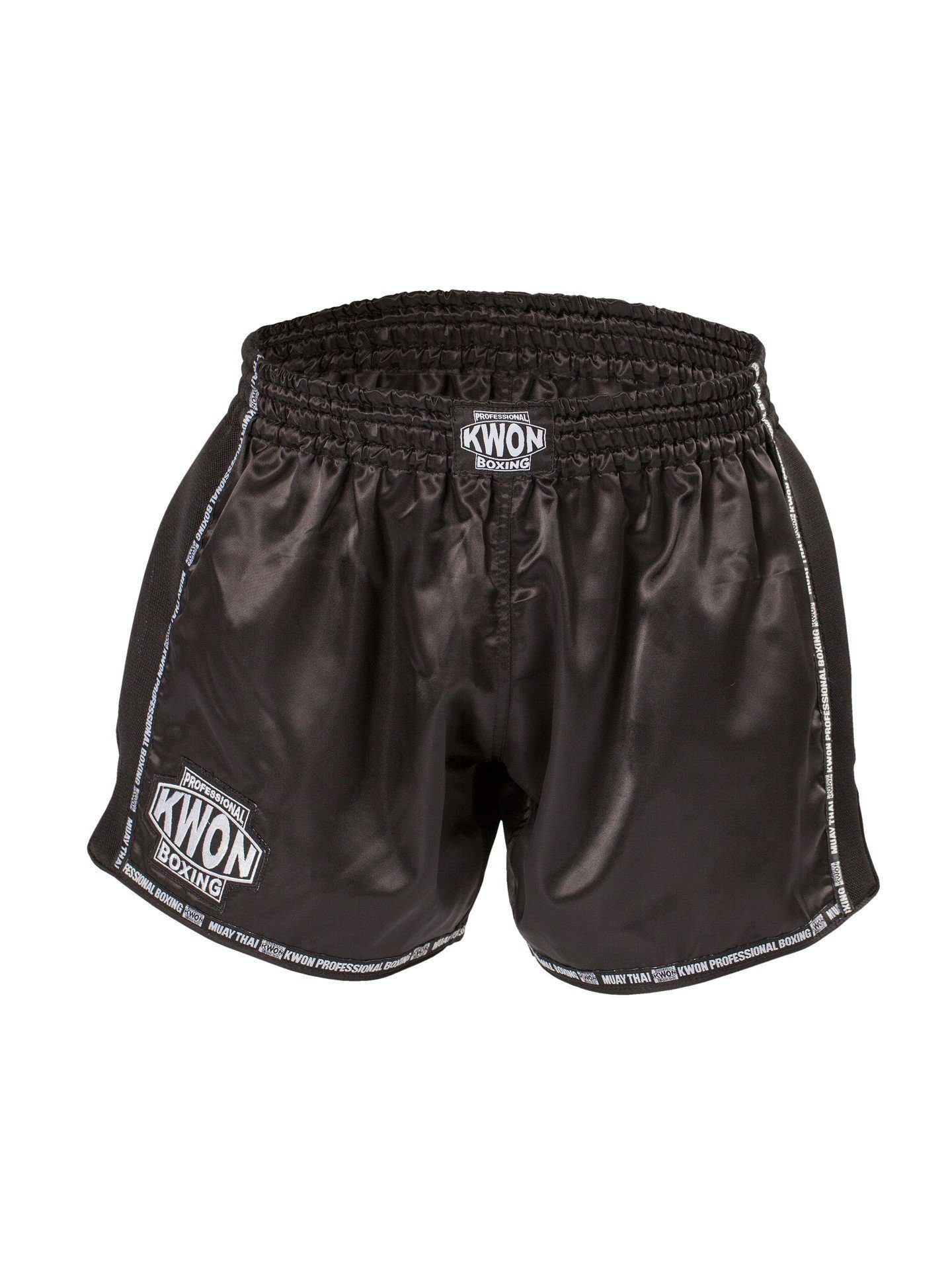 (PROFESSIONAL, kampfsport - Hose XS Thaiboxen XXL Muay Polyester) Shorts MMA Evolution Kickboxen Sporthose KWON Seitenschlitz, Thai Edle Ausführung,