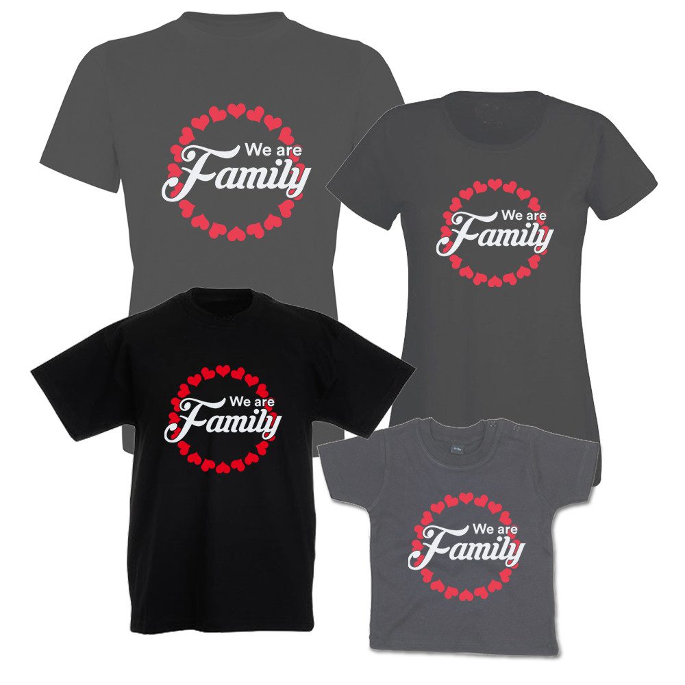 G-graphics T-Shirt We are Family (Familienset, Einzelteile zum selbst zusammenstellen) Kinder- & Erwachsenen-T-Shirt-Set mit Frontprint
