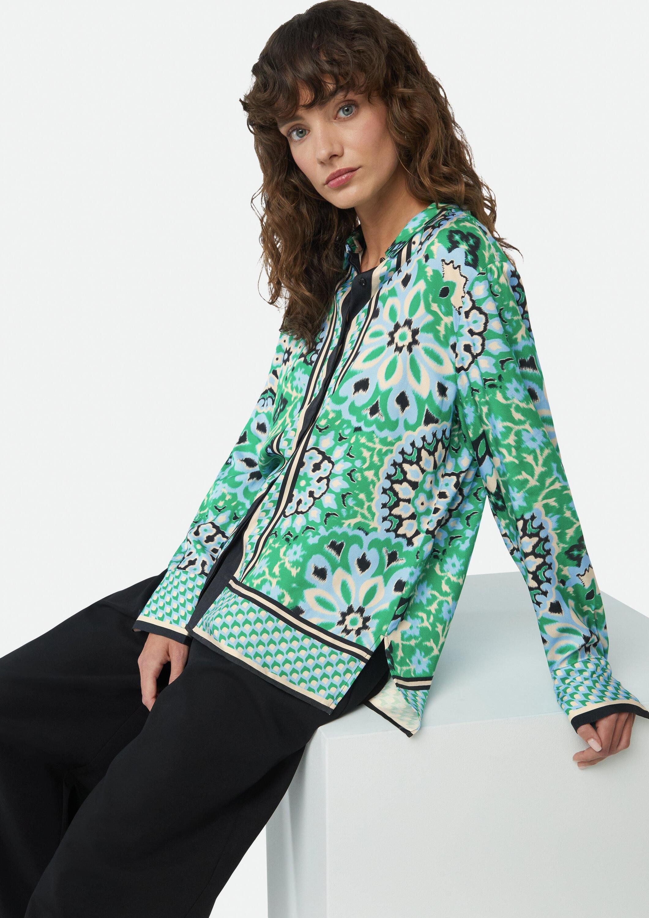 comma Langarmbluse Bluse (1-tlg)