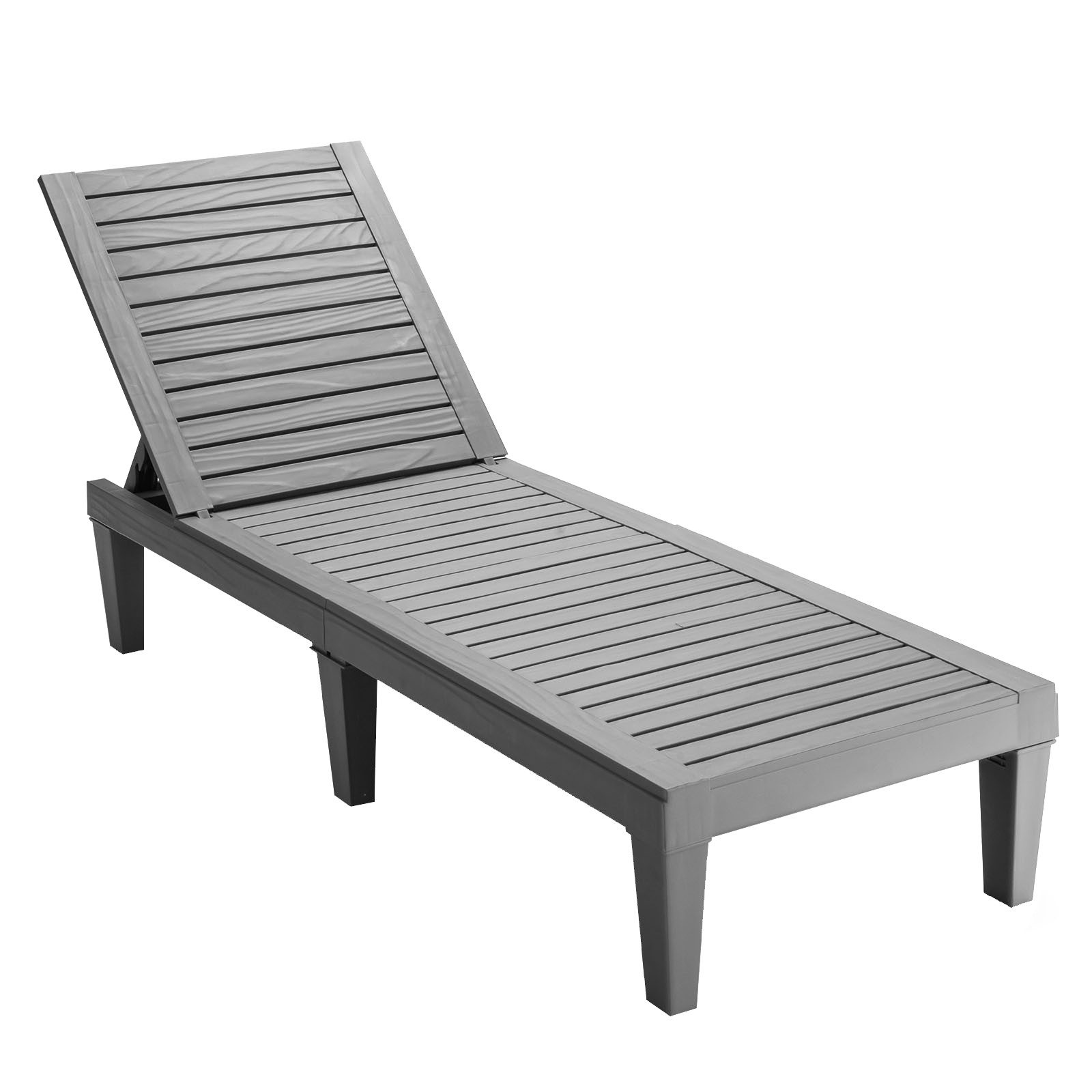 COSTWAY Gartenliege, wetterfest, 5-stufig Verstellbar, 180kg, 190x57,5x29cm