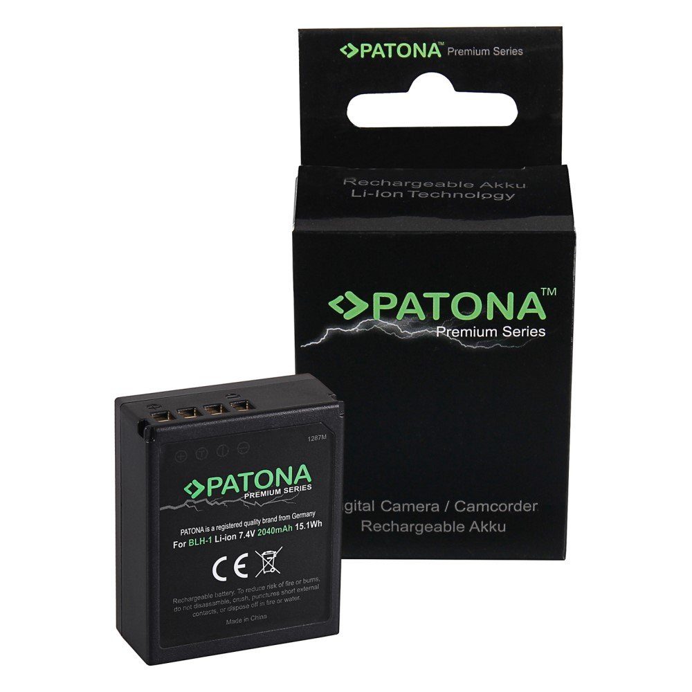Patona Premium Akku für Olympus BLH-1 Kamera-Akku Ersatzakku 2040 mAh (7,4 V, 1 St), BLH1 OM-D EM-1 Mark II EM1 Mark 2 E-M1X volldecodiert