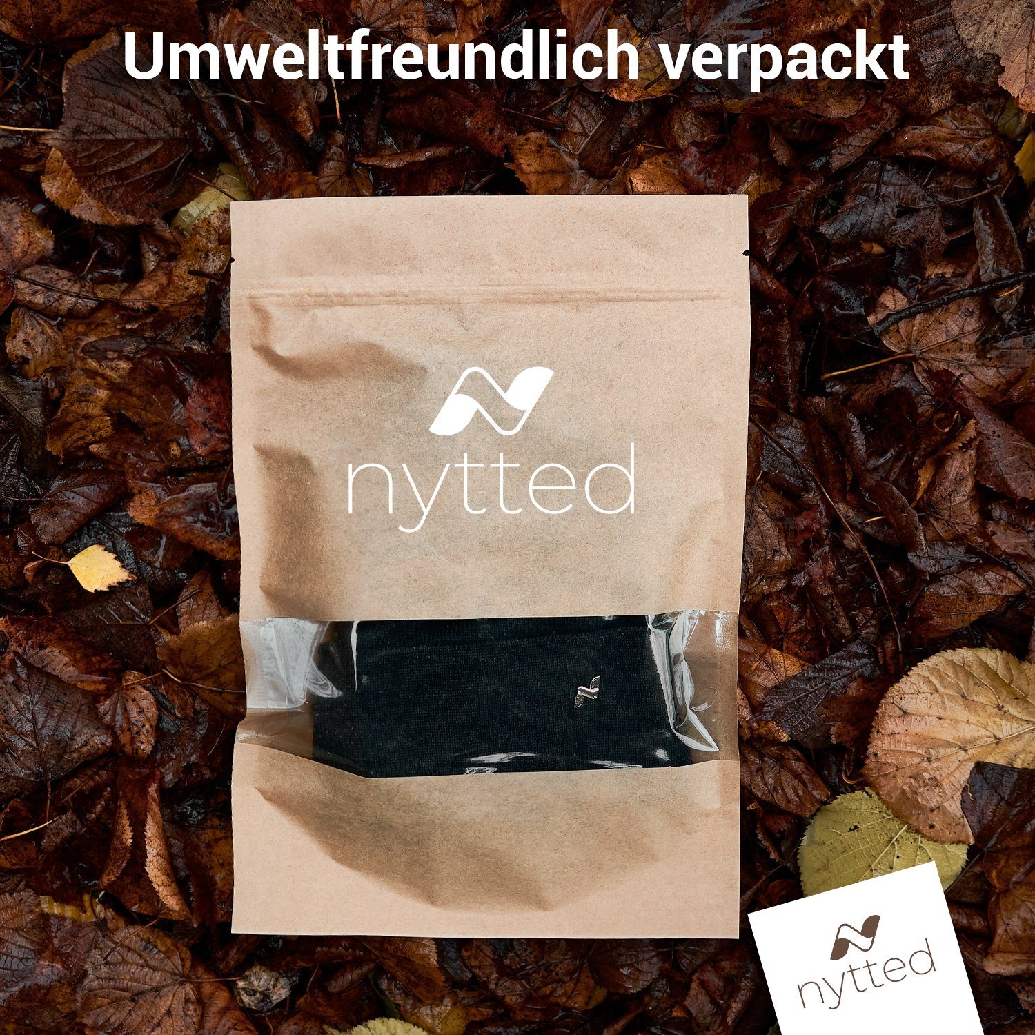 NYTTED® Beanie - 100% Merino-Wolle sand in - Germany für Damen Herren Wintermütze Made - &