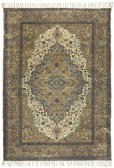 Teppich handgewebt Baumwolle, Ib Laursen, Höhe: 15 mm