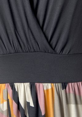 LASCANA Sommerkleid mit Rückenausschnitt in Wickeloptik, elegantes Strandkleid
