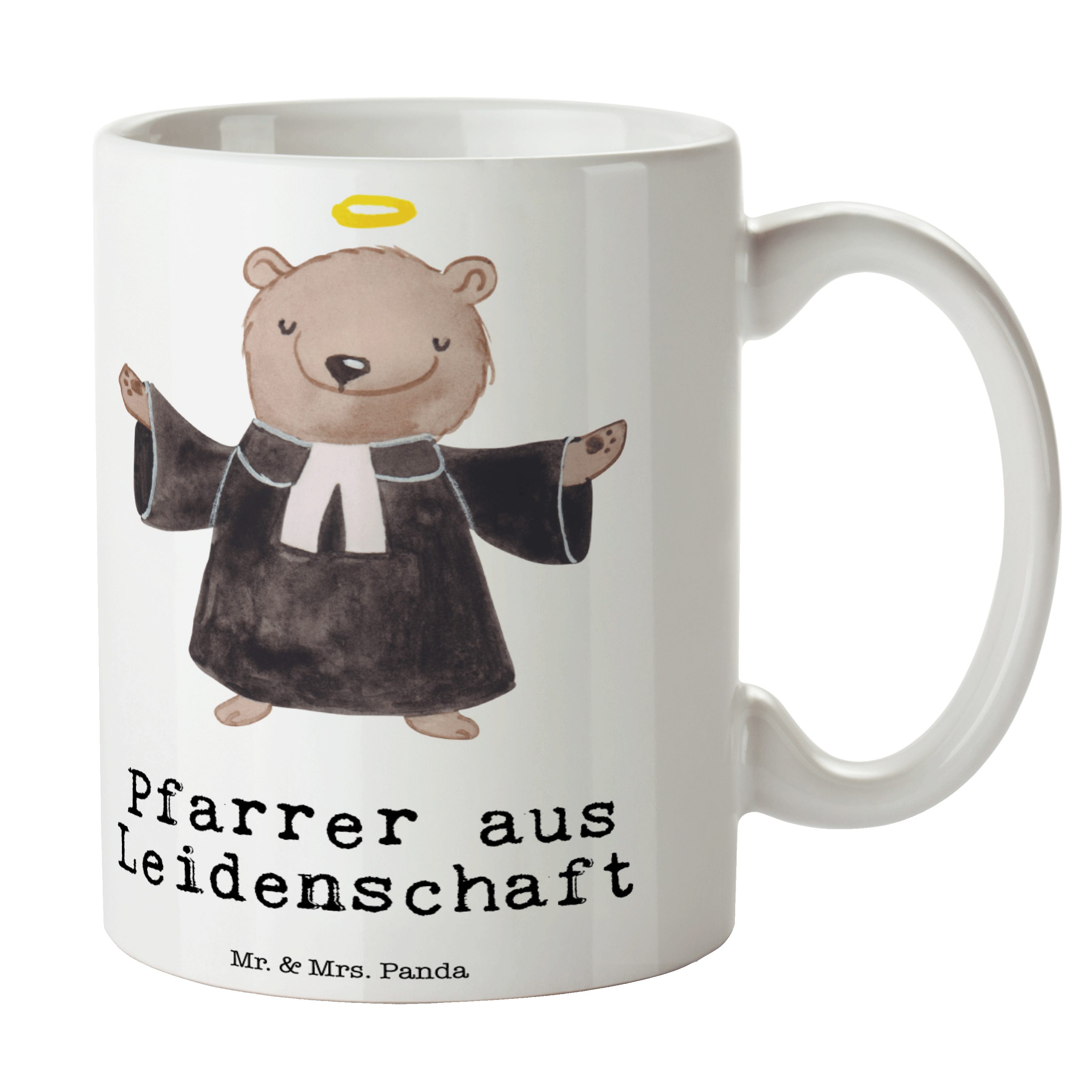 Pfarrer Tasse, Mrs. aus Tasse Keramik Kaffeetasse, Geschenk, Leidenschaft & Büro Mr. Panda - - Weiß