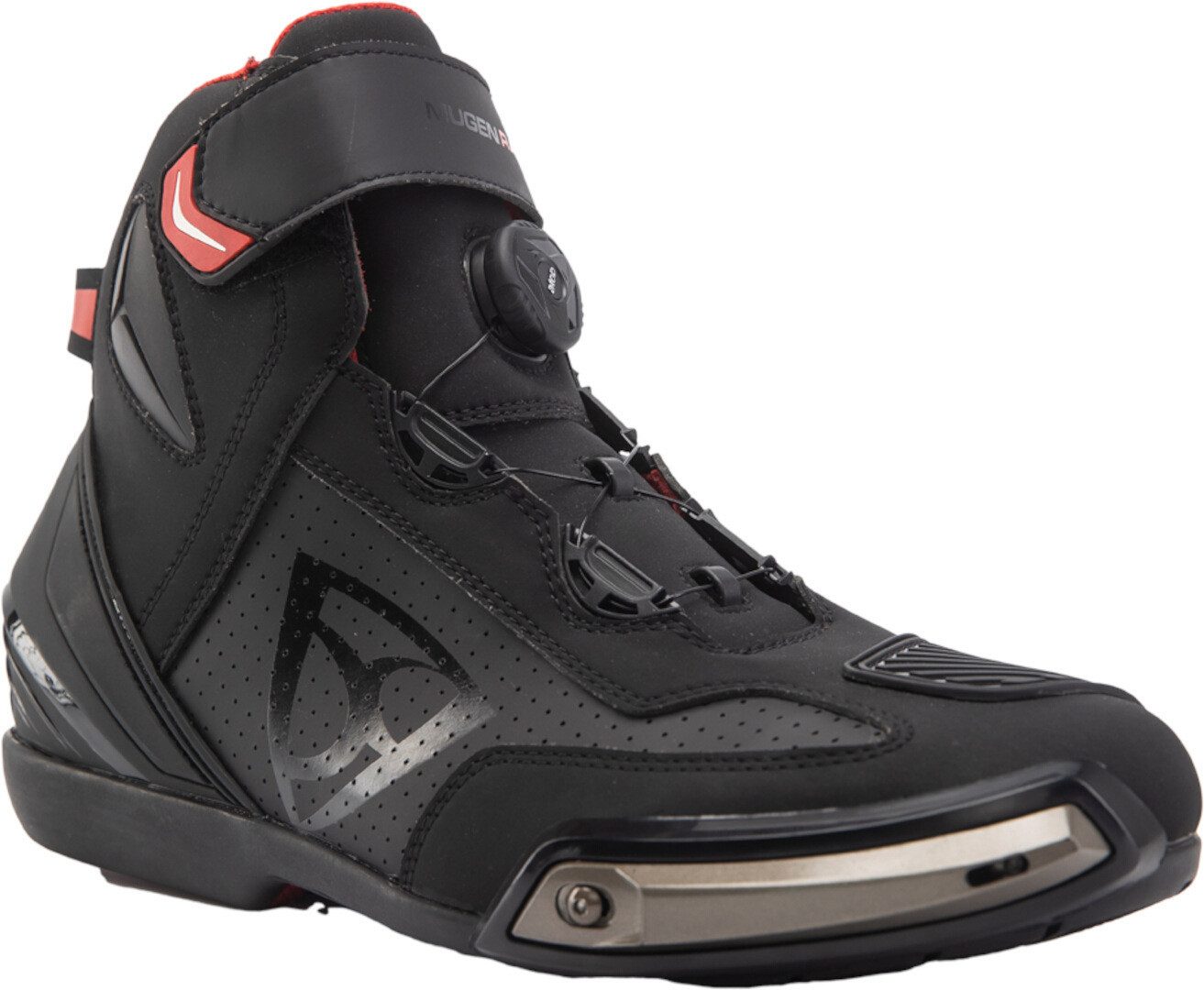 MUGENRACE Woody perforierte Motorrad Schuhe Motorradstiefel Perforiert,wechselbare Zehenschleifer