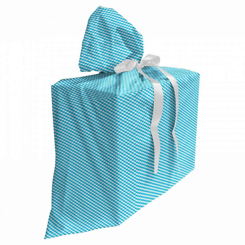 Abakuhaus Geschenkbox 3x Bändern Wiederbenutzbar, Kariert Aqua Stripes Diagonal