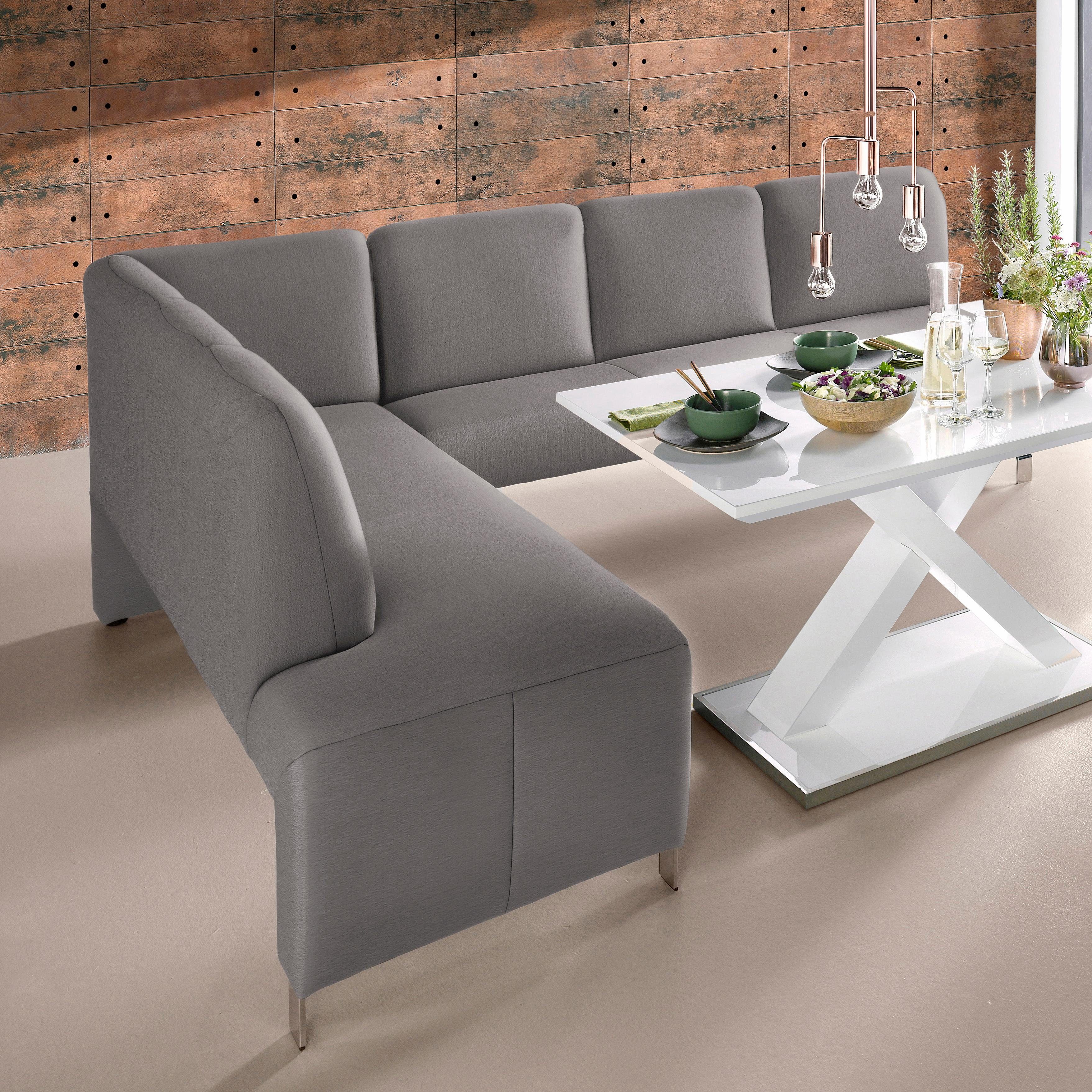 exxpo - sofa fashion Eckbank "Intenso, viele Bezugsstoffe Cord, Leder, Stru günstig online kaufen