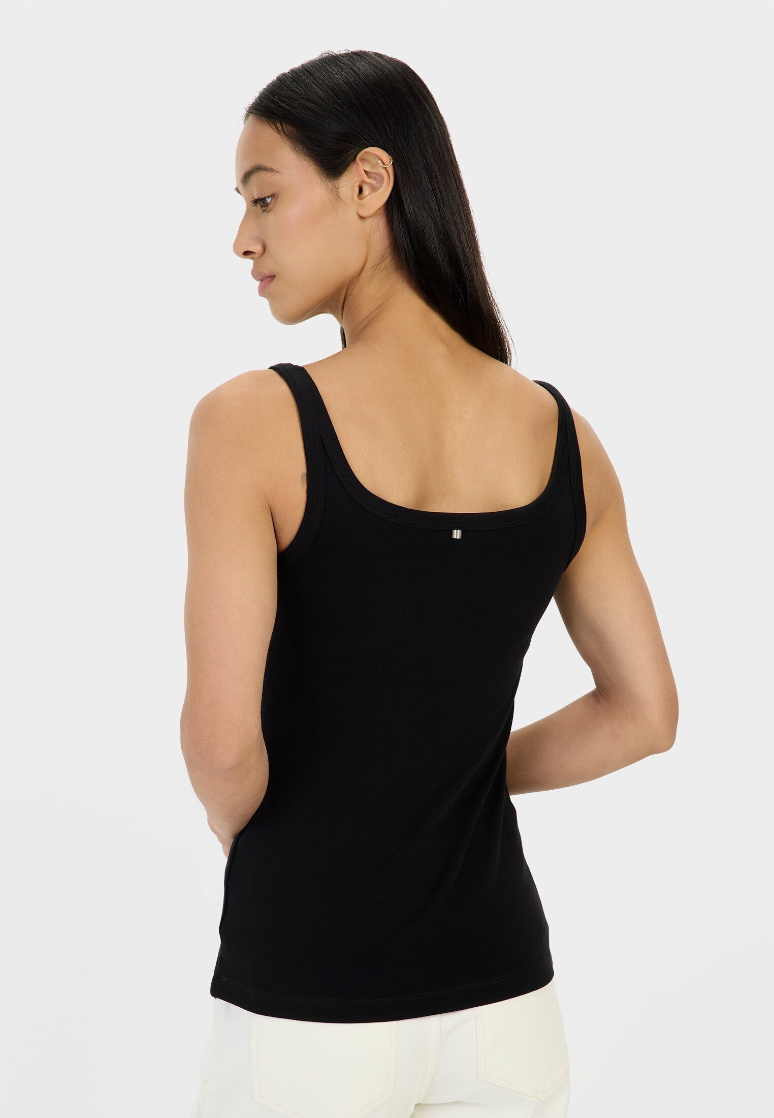 camel active Tanktop aus reiner Baumwolle ärmellos tiefer Rundhals günstig online kaufen