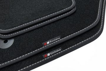 teileplus24 Auto-Fußmatten EF209 Velours Fußmatten Set kompatibel mit VW Touran 2 5T 2015-