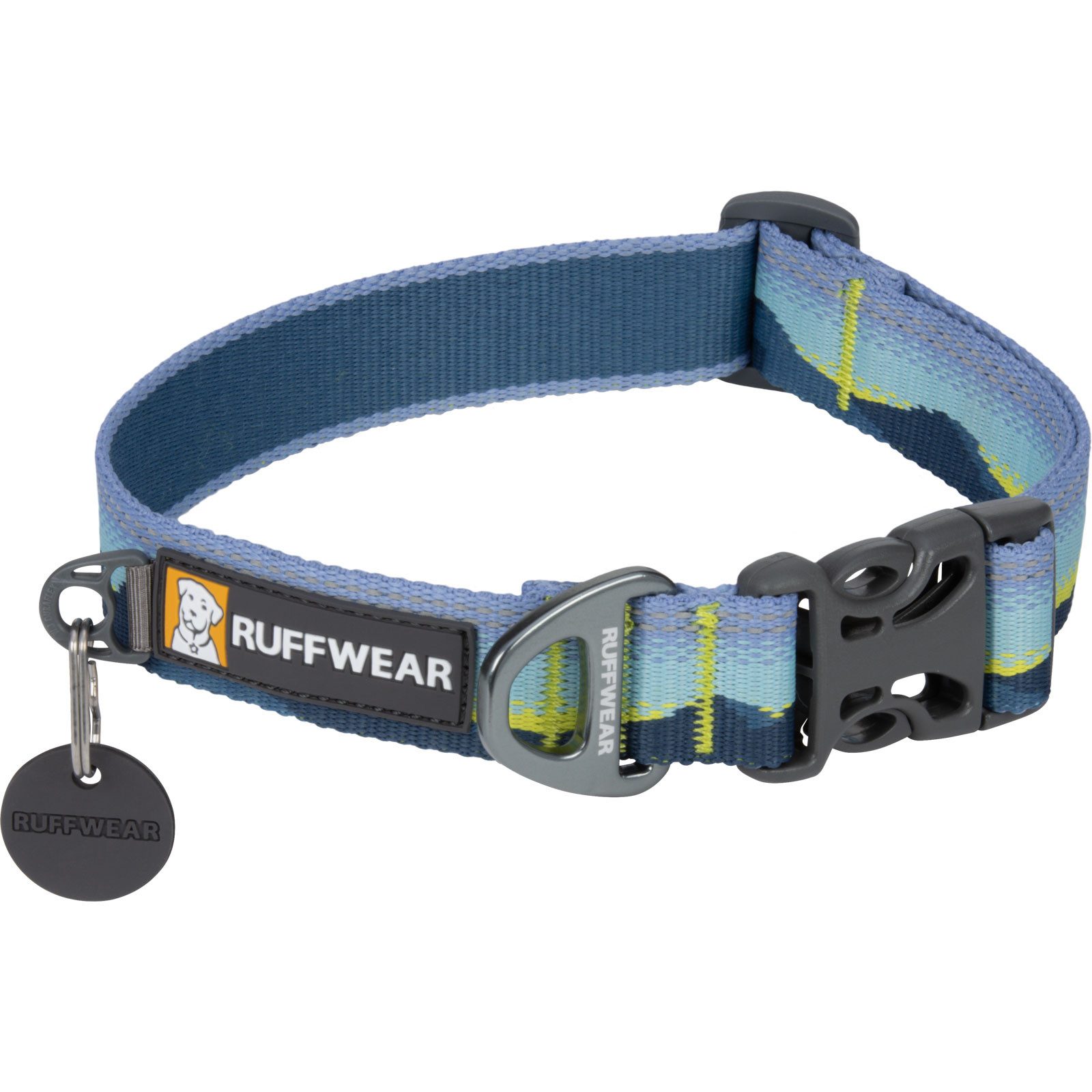 Ruffwear Hunde-Halsband CRAG™ COLLAR 25802-980, Webgurt: 100% polyester Tubelok V-Ring: eloxiertes 6061-T6 Aluminium Klickverschluss: seitlicher ITW Nexus Airloc, Verstellbar, Klickverschluss, Reflektoren