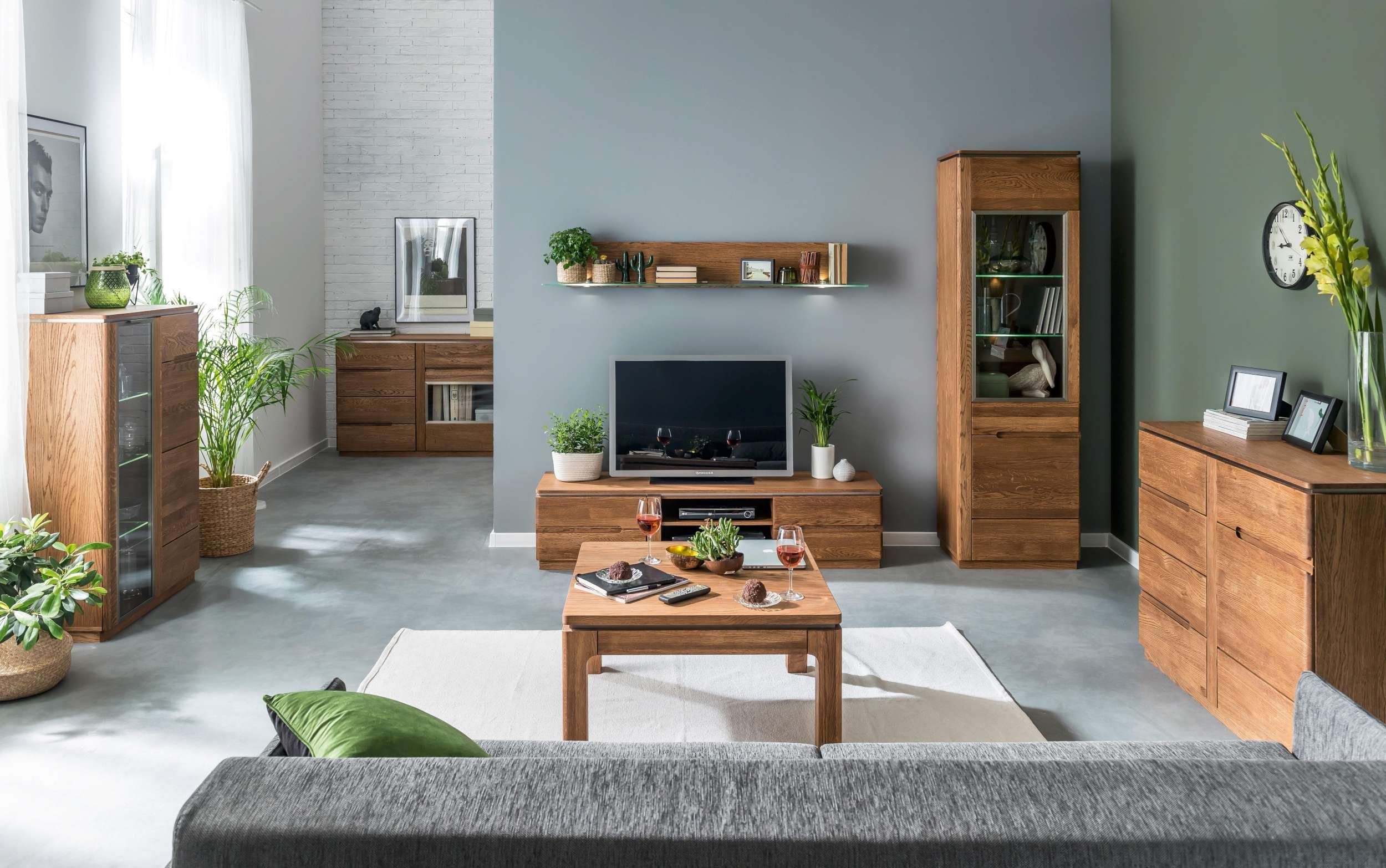 99rooms Lowboard Marengo I Massivholz Eiche günstig online kaufen