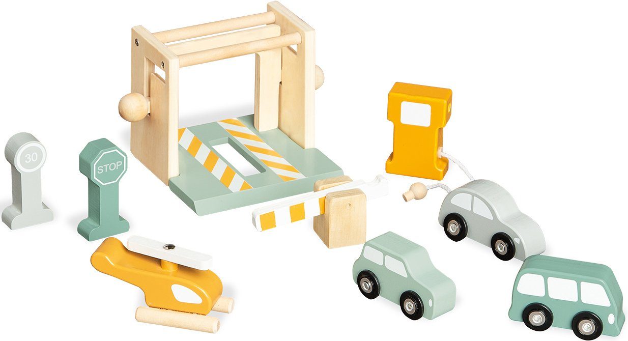 Pinolino® Spiel-Parkhaus Kurt, mit man. Aufzug; FSC® - schützt Wald