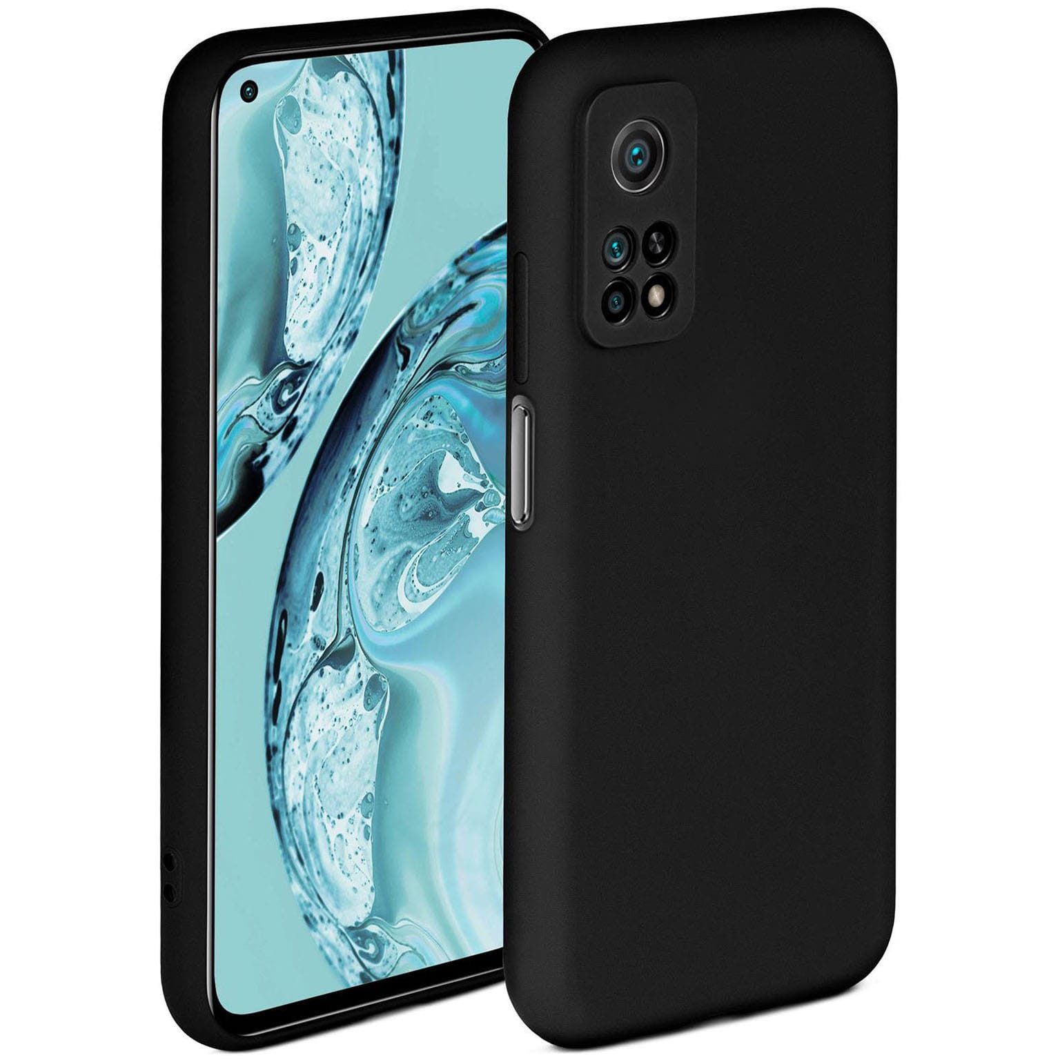 ONEFLOW Handyhülle für Xiaomi Mi 10T Pro Hülle Silikon Soft Case Schwarz 6,67 Zoll, Silikonhülle Cover Dünn Handytasche TPU Schutzhülle mit Kameraschutz