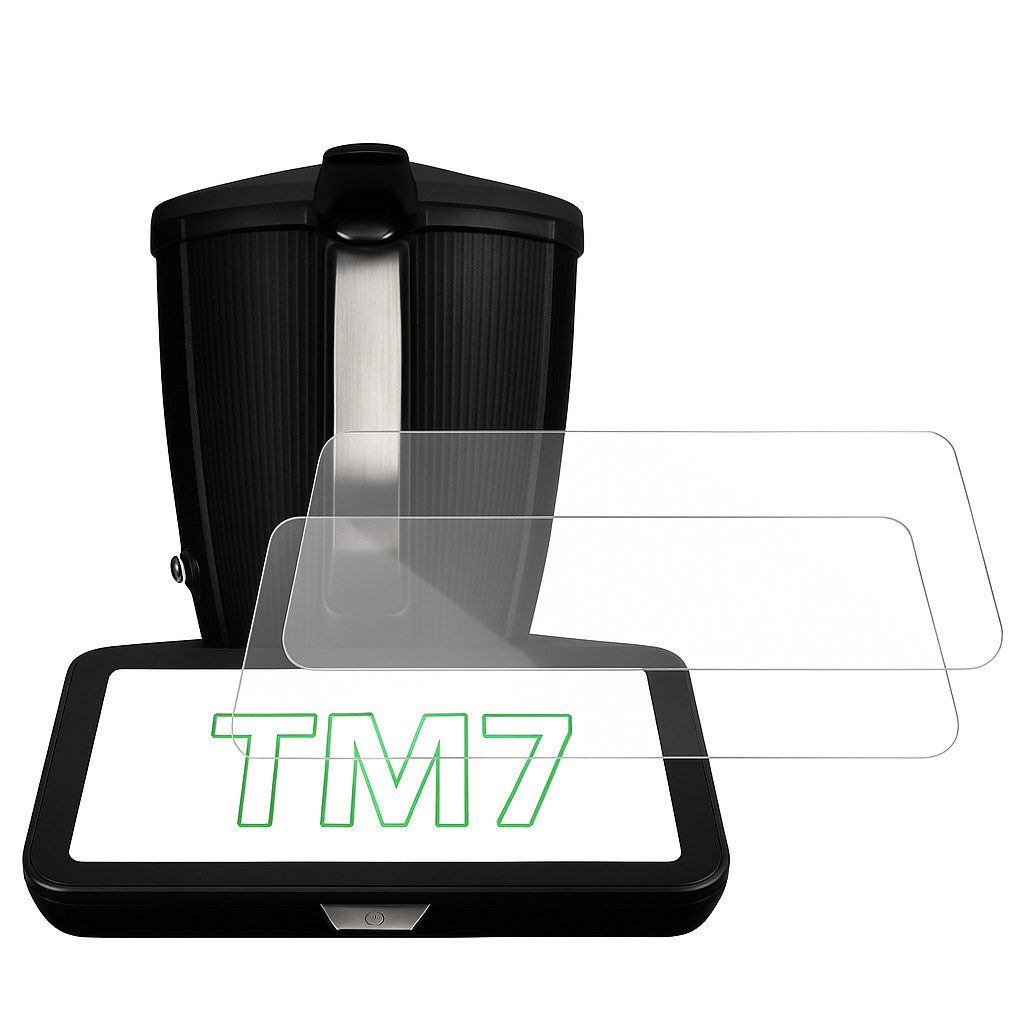 MSM Displayschutzglas 2x Schutzglas Panzerfolie für Vorwerk Thermomix TM7 Display 9H Full