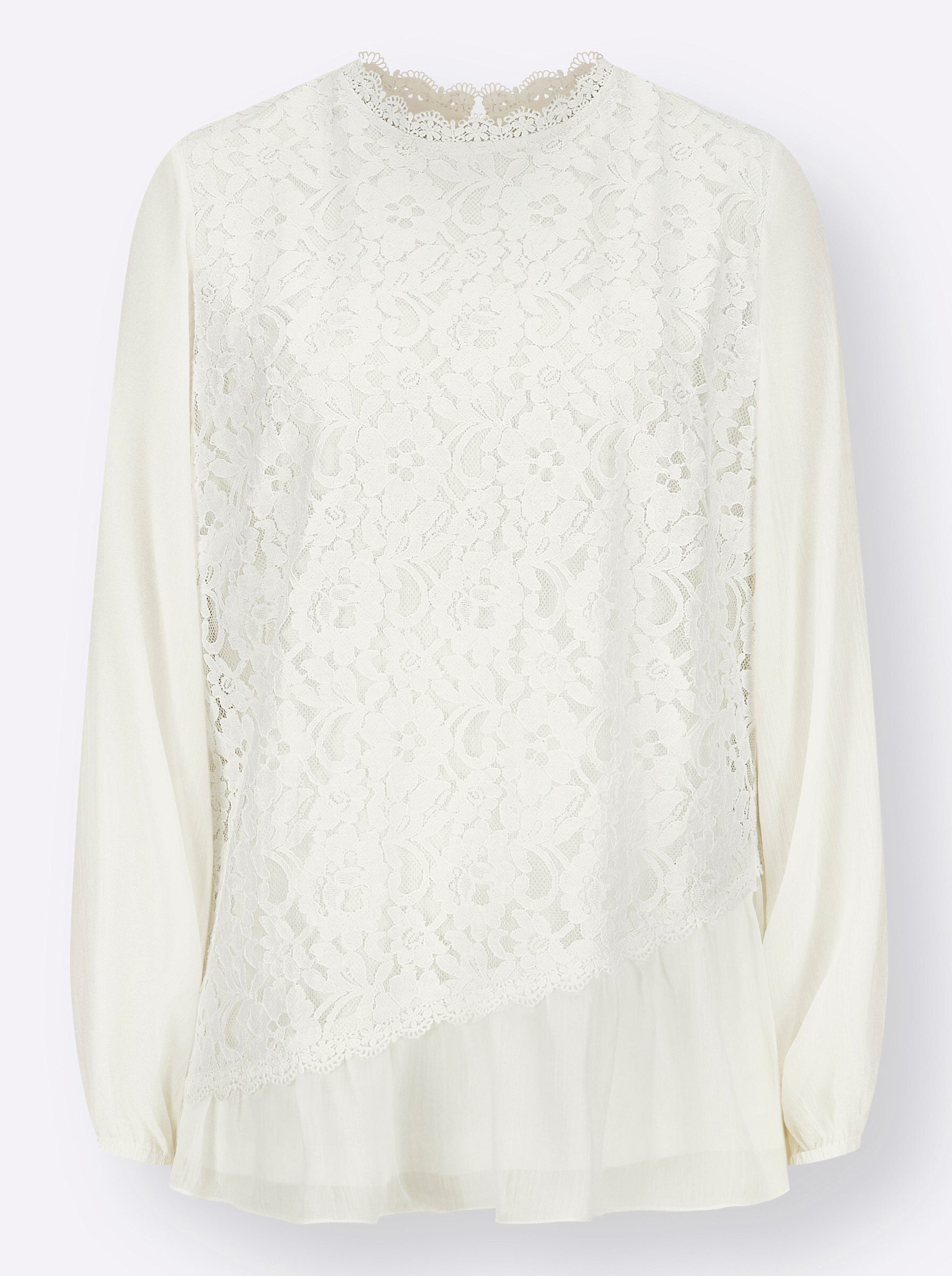 Witt Klassische Bluse Spitzenbluse .