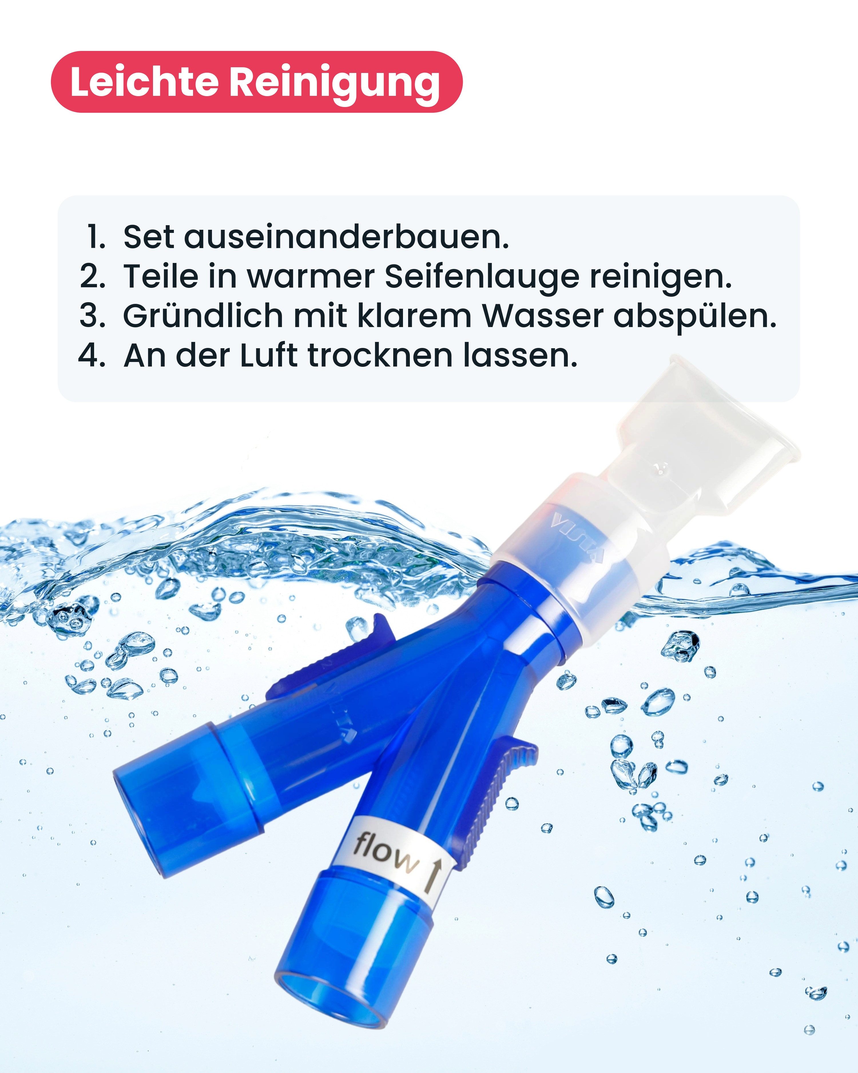 HaB GmbH Atemtrainer Ypsi Set, 5-teilig, Lungentrainer, Lippenbremse, Atemnot, Ein-und Ausatmung