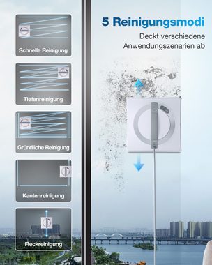 ECOVACS Fensterputzroboter WINBOT W2, mit Kantenreinigungsmodus & WIN-SLAM 4.0-Reinigungsplanung