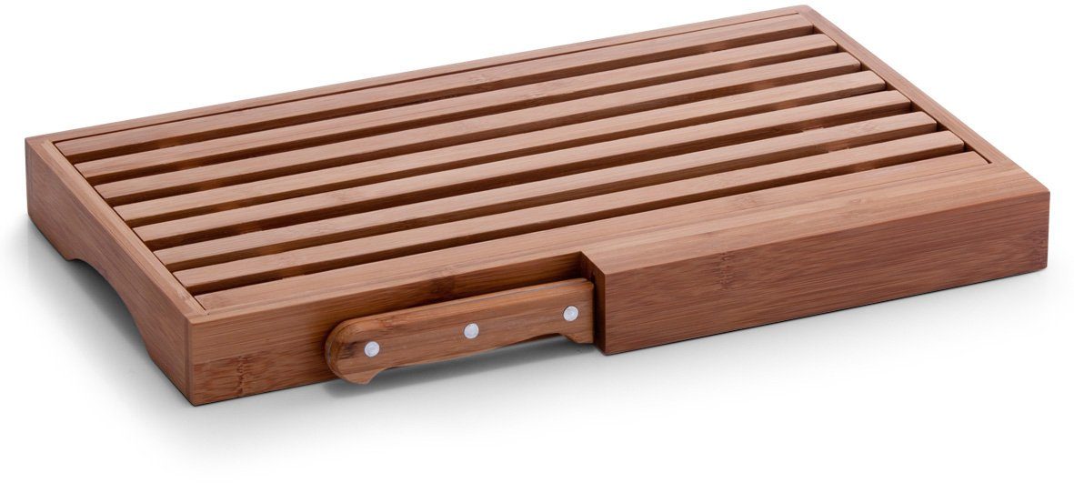 Zeller Present Brotschneidebrett, Bambus, (Set, 2-St., Brotmesser), Inklusive Brotmesser!