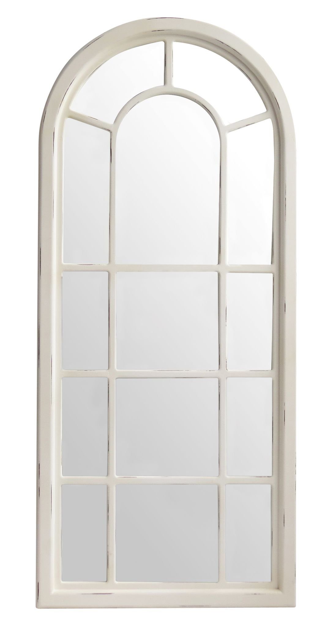elbmöbel Wandspiegel »Spiegel Wandspiegel weiß Landhaus Holz Fensteroptik«,  Wandspiegel: Sprossen Fenster 70x160x4 cm weiß holz Landhausstil