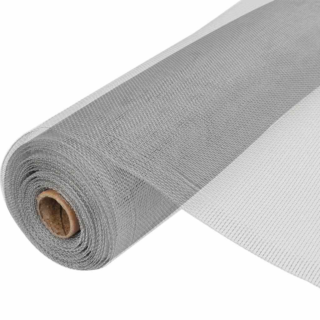 vidaXL Gartenzaun Fliegengitter Aluminium 100x500 cm Silbern, (1-St)