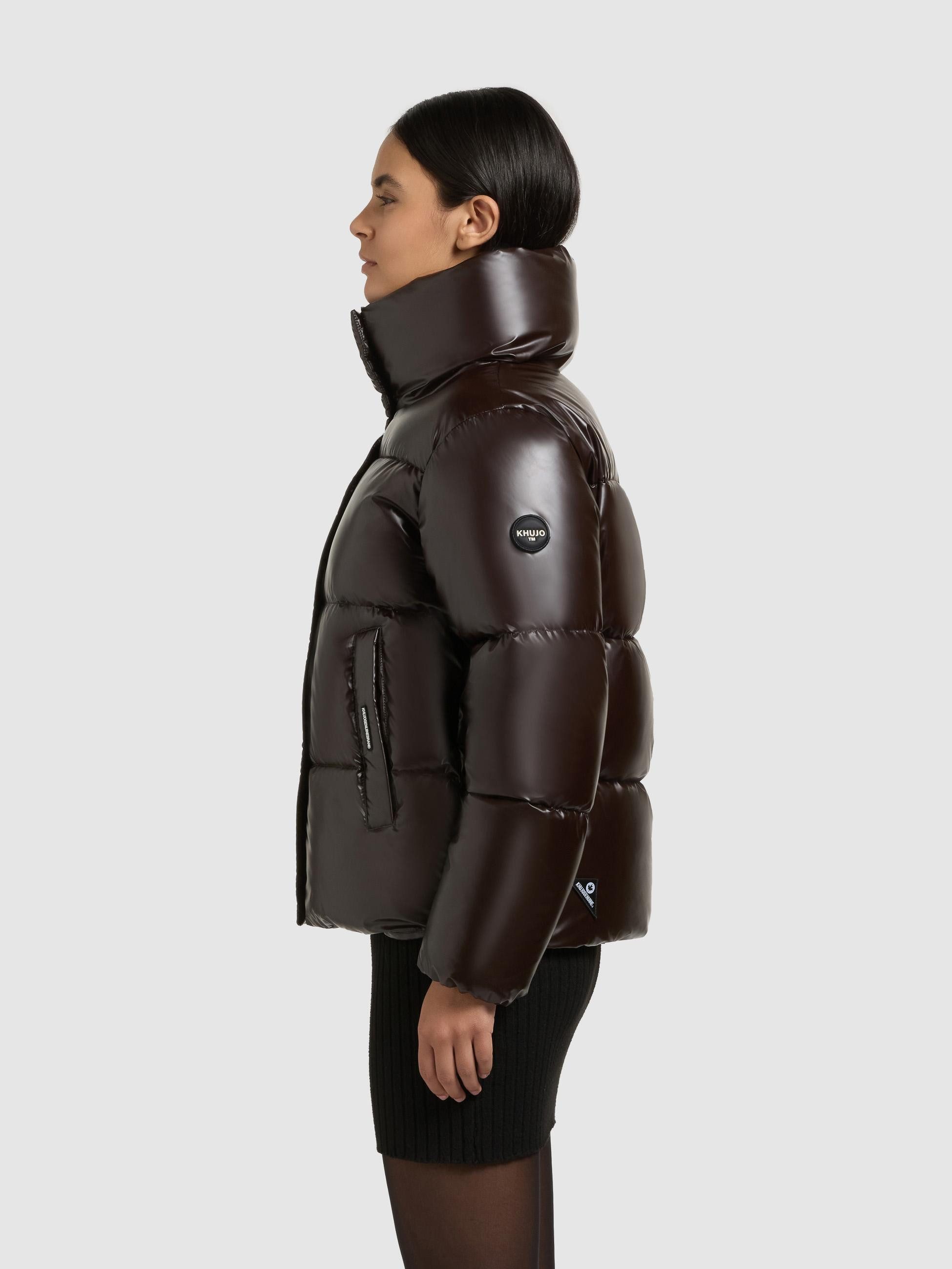 khujo Winterjacke Rinja2 Shiny Schimmernde Winter Steppjacke mit doppeltem günstig online kaufen
