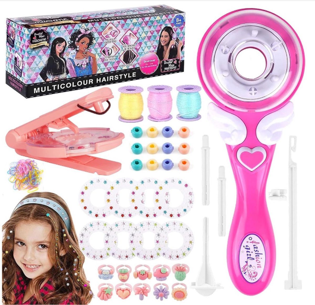 Kraftverdia Diadem Set Automatische Flechtmaschine & Diamant-Styling- 240 Edelsteinen