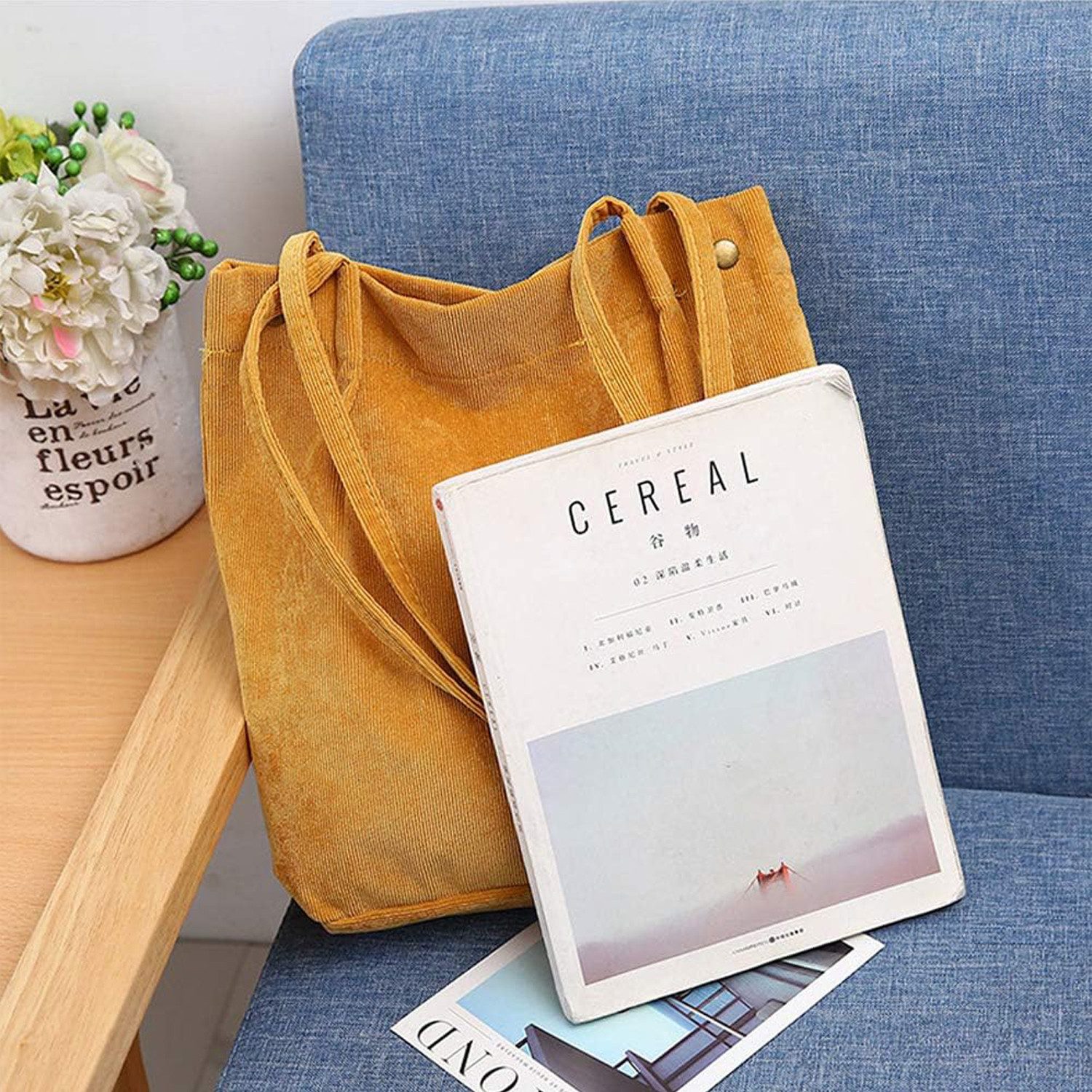 OKWISH Handtasche Kordsamtschultertasche Tote Bag Freizeittasche Alltagstas günstig online kaufen