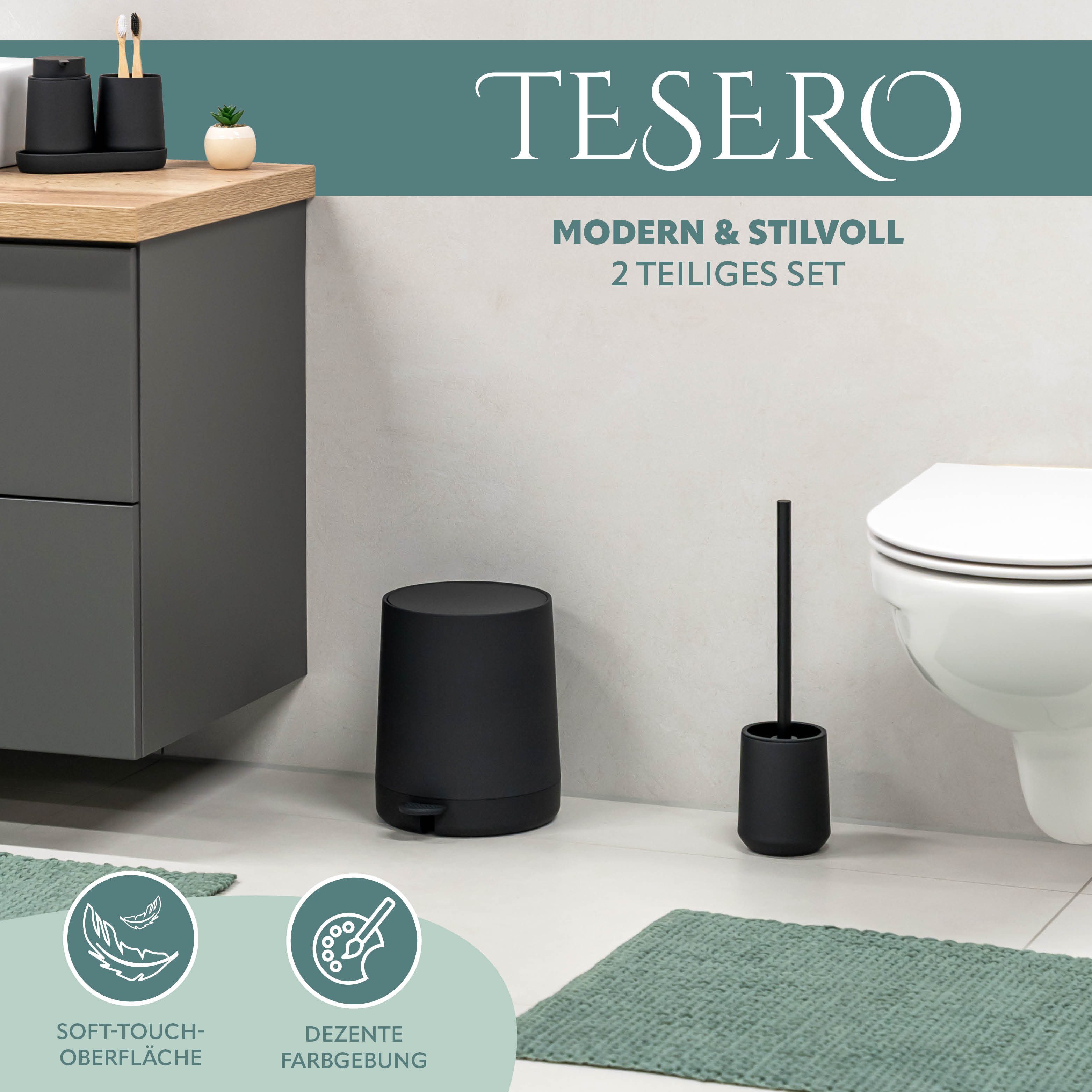 eluno Badaccessoire-Set TESERO 2tlg. Soft-Touch, 2 tlg. günstig online kaufen