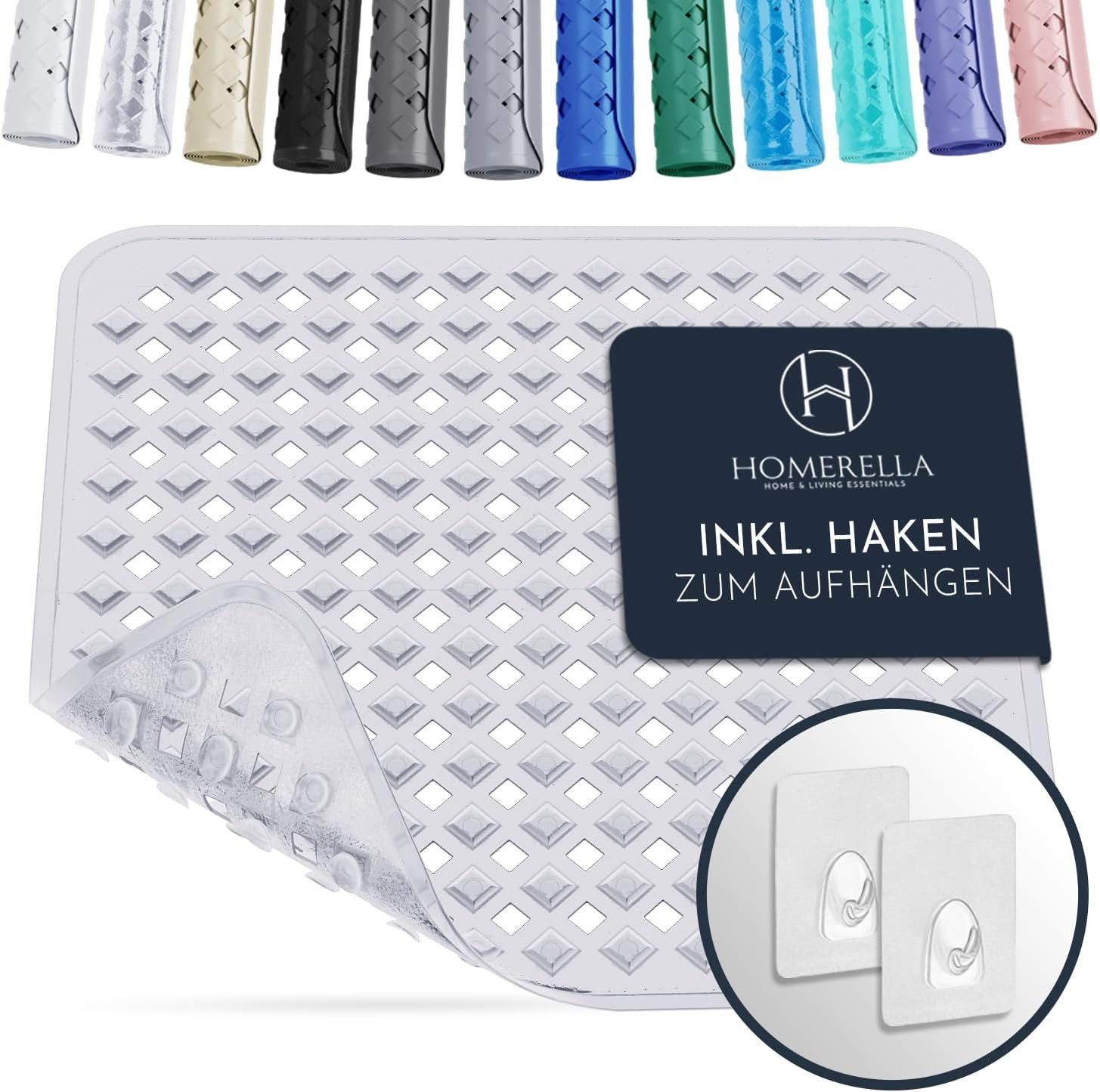 Homerella Duschmatte rutschfest Kinder - 100% BPA frei Inkl. 2 Haken zum Au günstig online kaufen