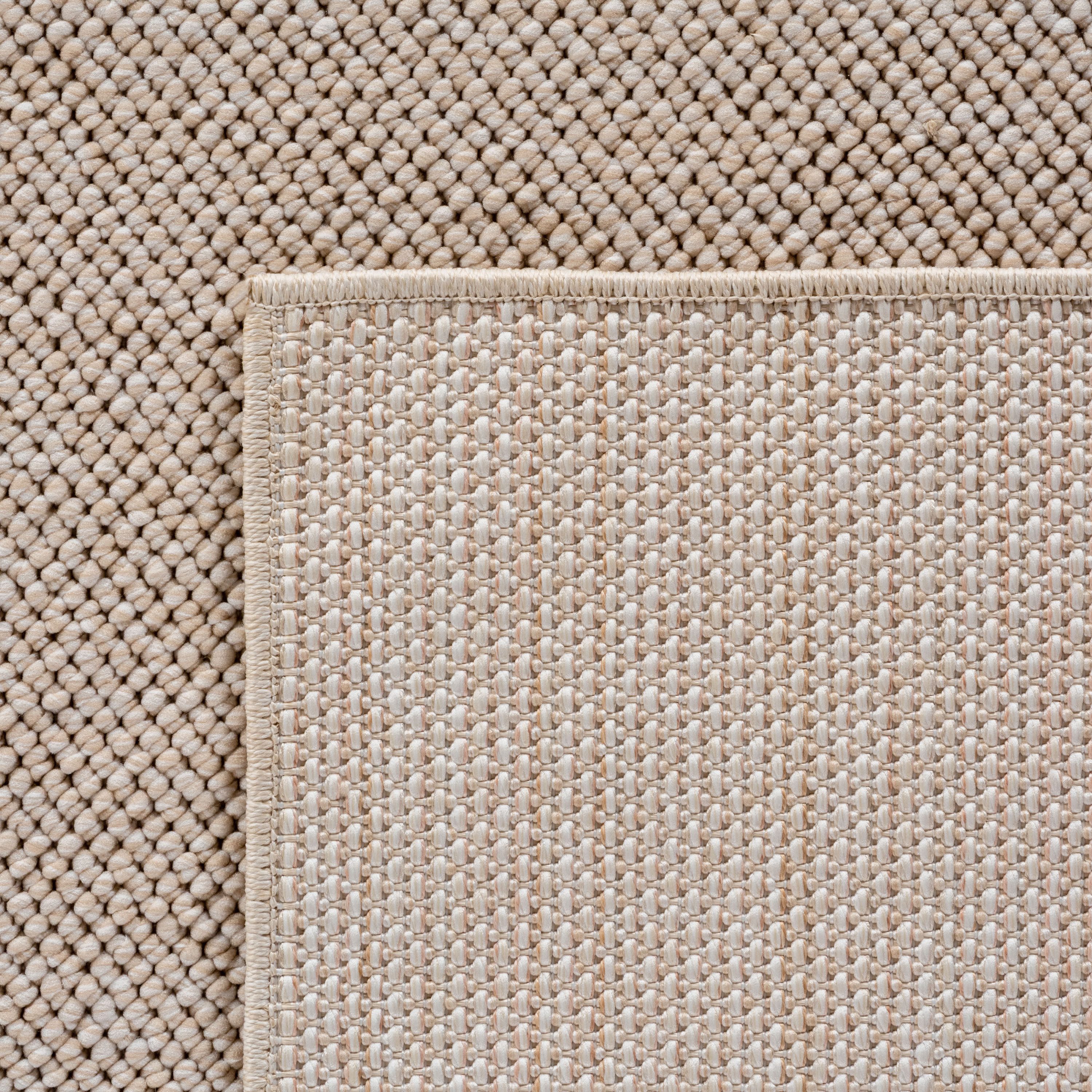 Ayyildiz Teppiche Teppich HELIX 2200, auch als Läufer und Rund erhältlich, rund, Höhe: 7 mm, 3D-Effekt durch Cut-Loop-Webtechnik, Woll-Optik, Bouclé, Wohnzimmer – Bild 4 von 5