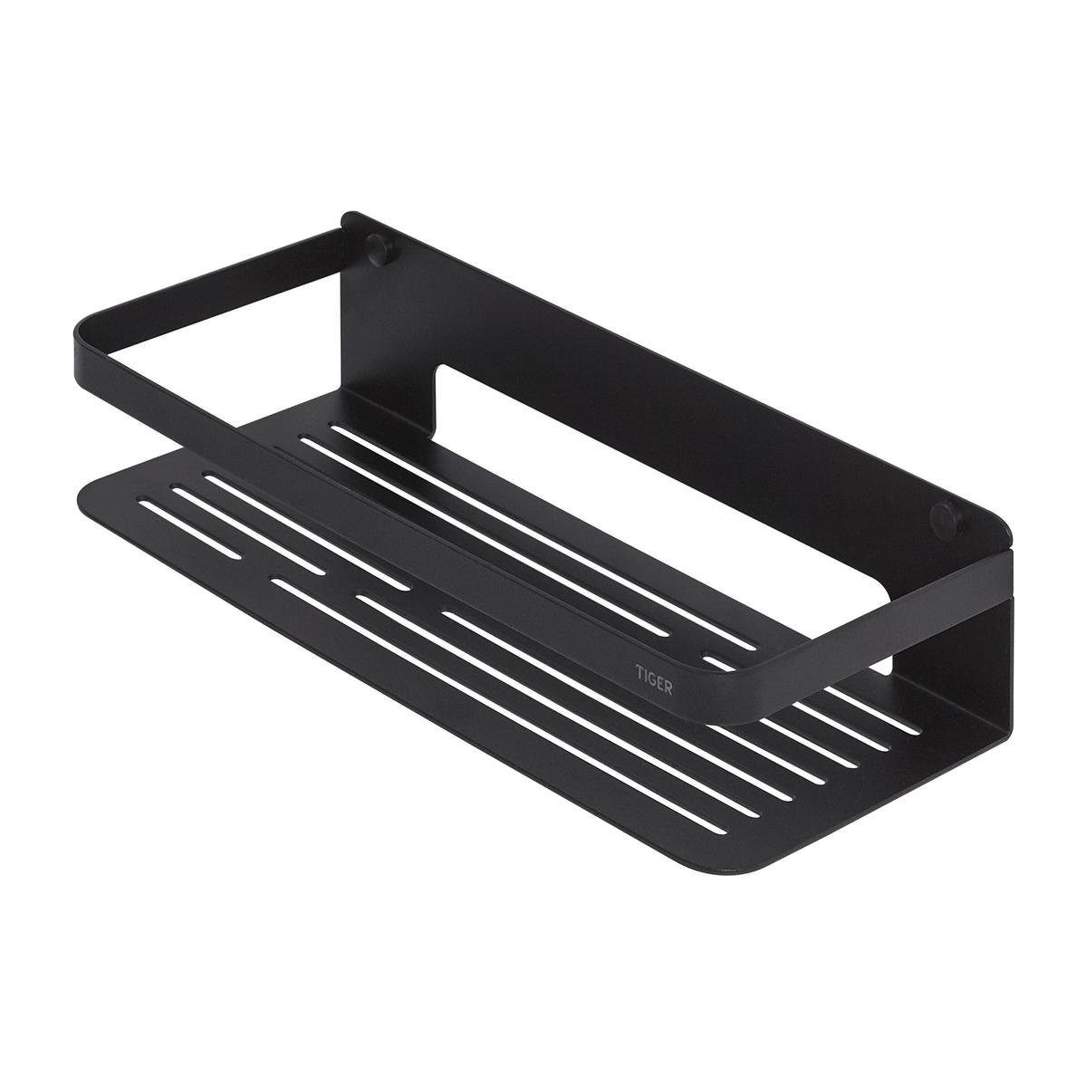 Tiger Duschkorb Caddy Doucherek 32 cm, Industrie-Stil, mattschwarz, rechteckig