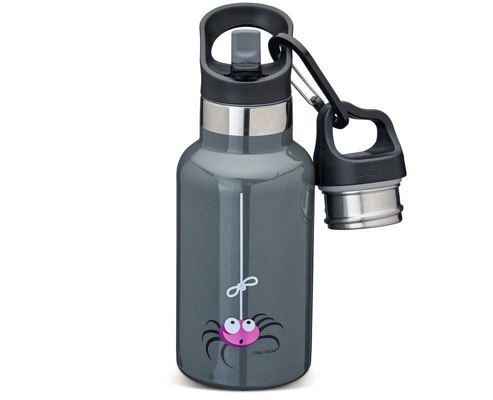 Carl Oscar 350ml Grau Kinder TEMPFLASK™ Kids Trinkflasche Trinkflasche Edelstahl