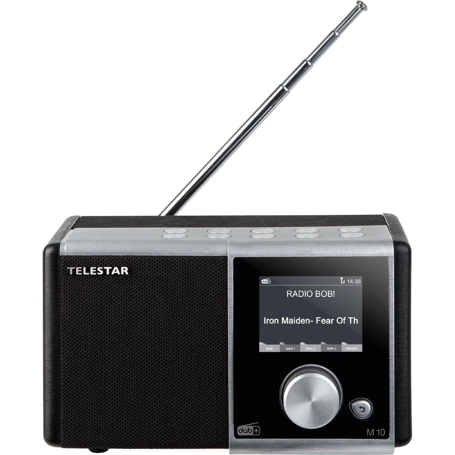 TELESTAR DIRA M 10 Digitalradio DAB+/UKW Empfang USB Speichertasten  Digitalradio (DAB) (DAB+, UKW, 15 W, Speicherplatz für je 10 DAB+/UKW  Sender und 5 Presettasten am Gerät)