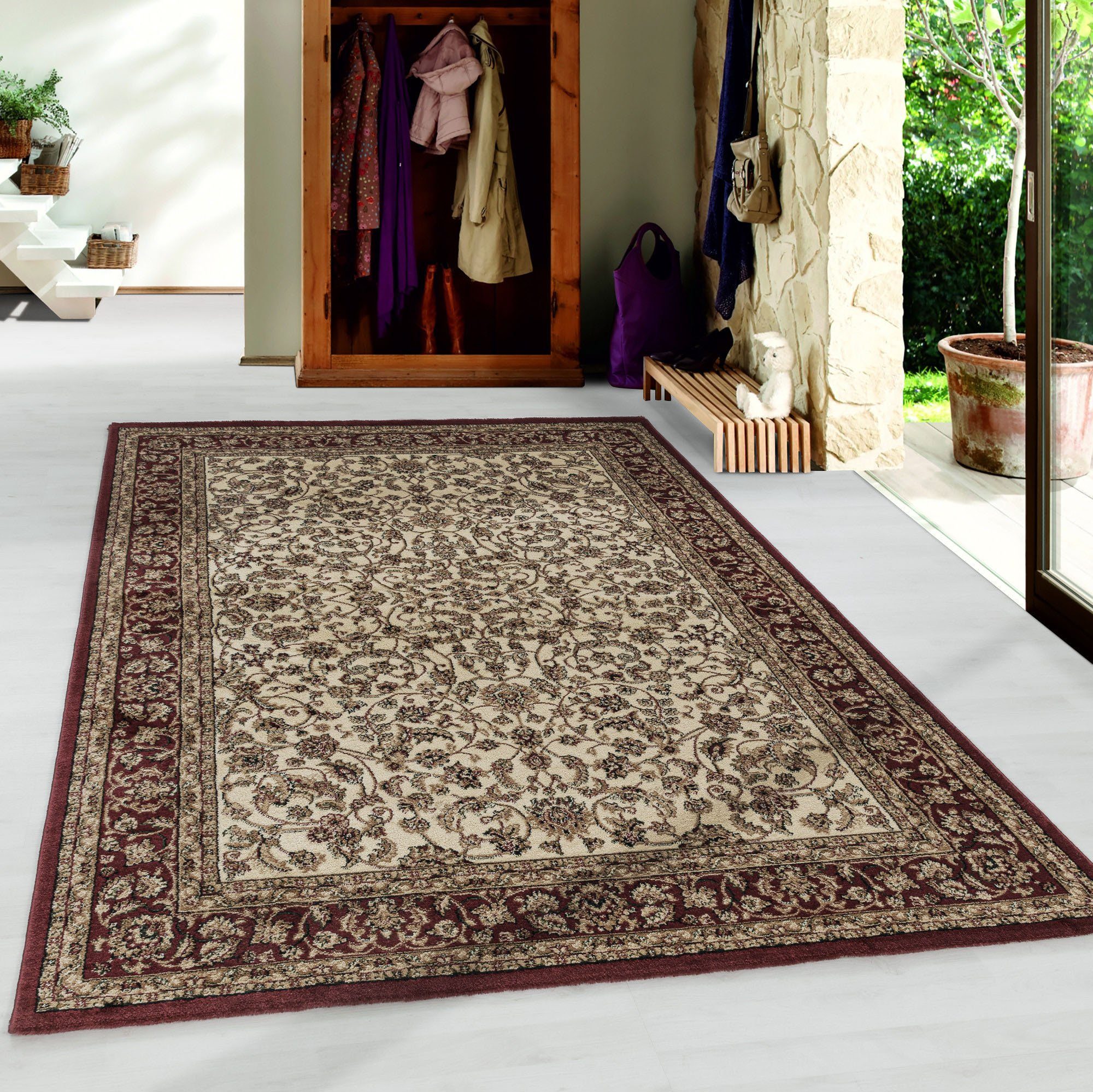 Ayyildiz Teppiche Teppich KASHMIR 2604, rechteckig, Höhe: 10 mm, Orient Optik, pflegeleicht, robuster Kurzflor, Wohnzimmer