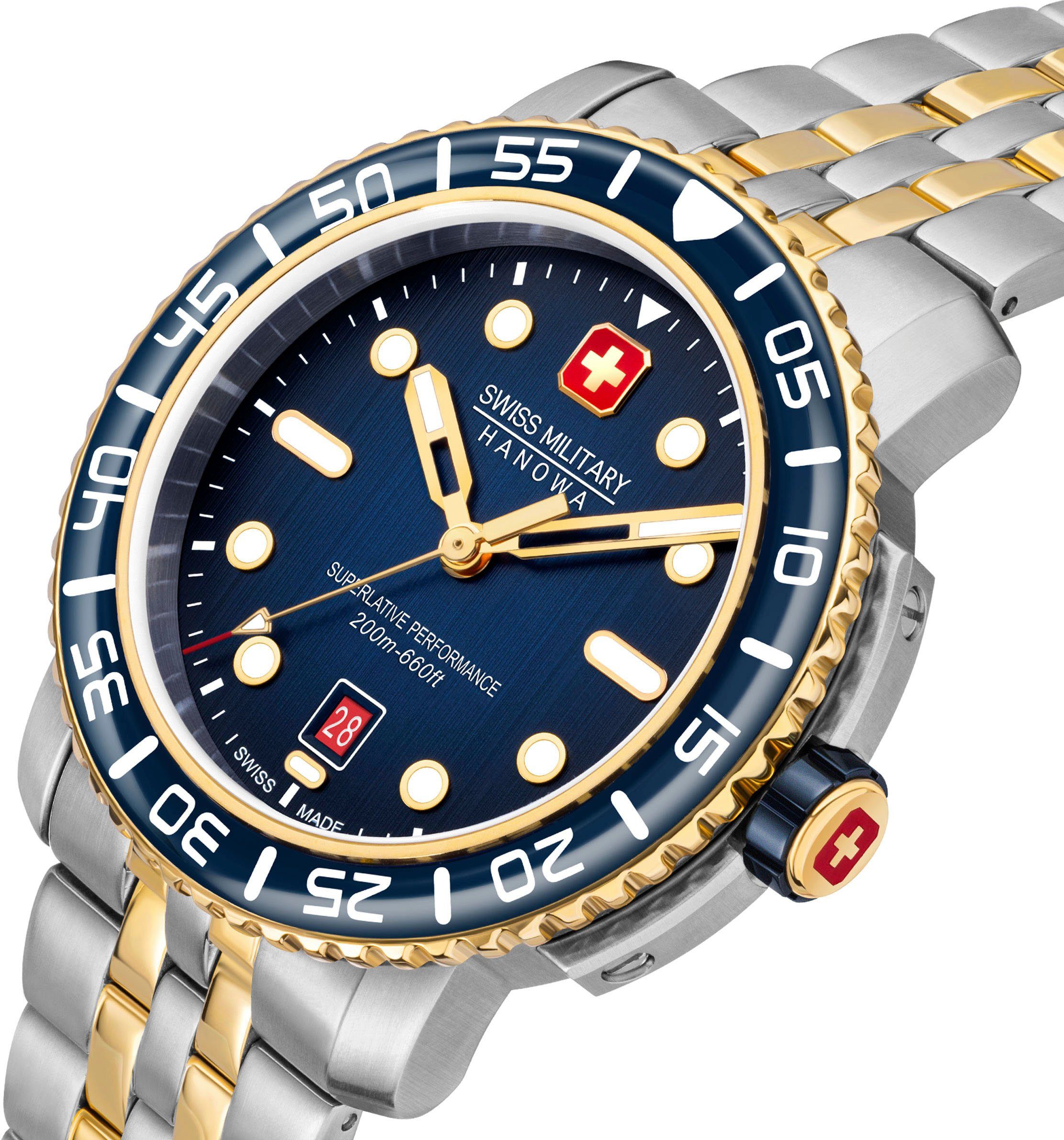 Swiss Military Uhr MARLIN, BLACK Hanowa Schweizer Blau SMWGH0001760