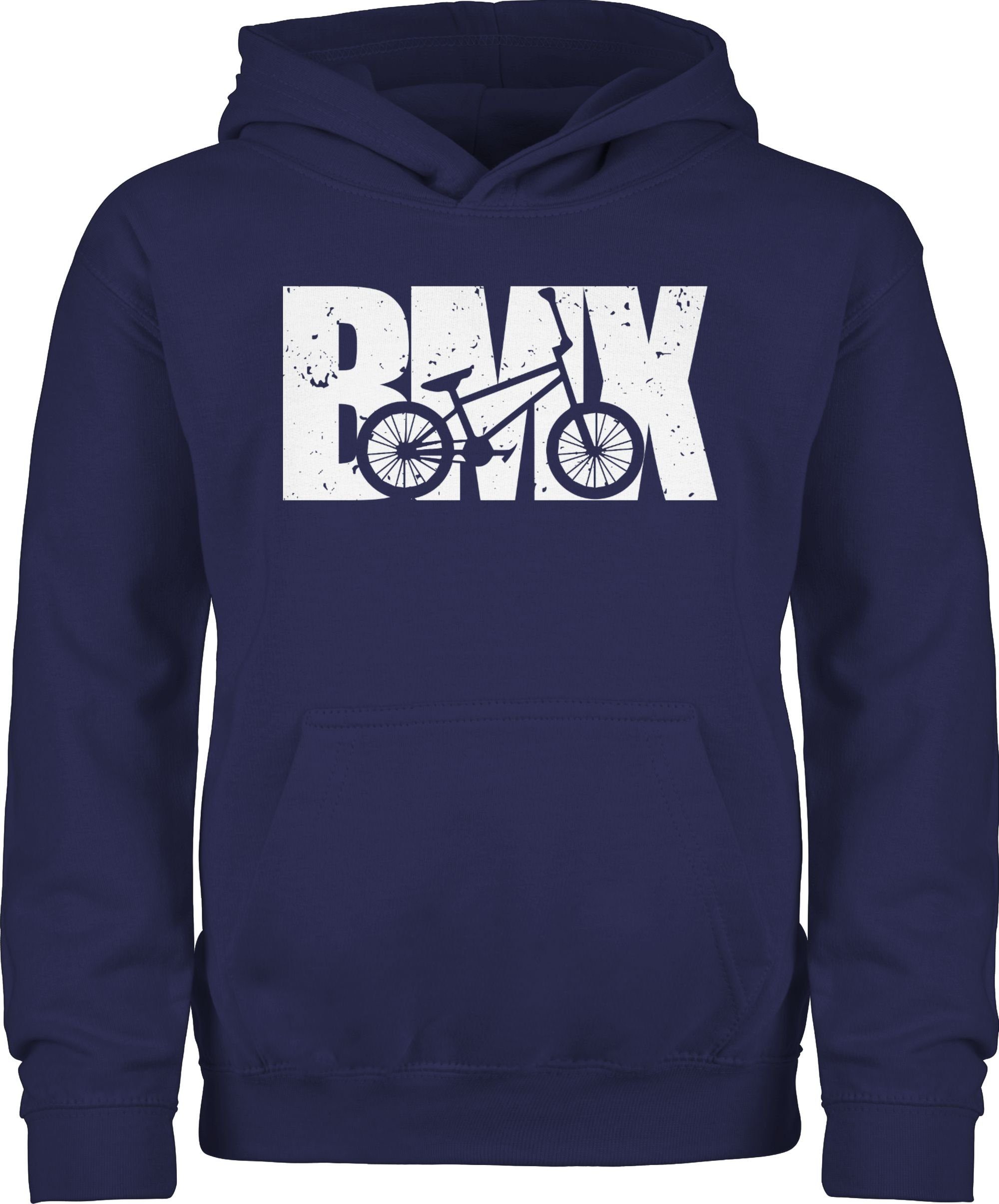 Shirtracer Hoodie Bmx Fahrrad weiß Kinder Sport Kleidung 3 Navy Blau