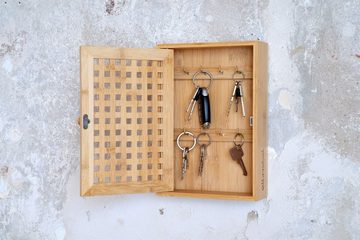 elbmöbel Schlüsselkasten Elbmöbel Schlüsselkasten Bambus, mit Magnetverschluss,8 Schlüsselhaken