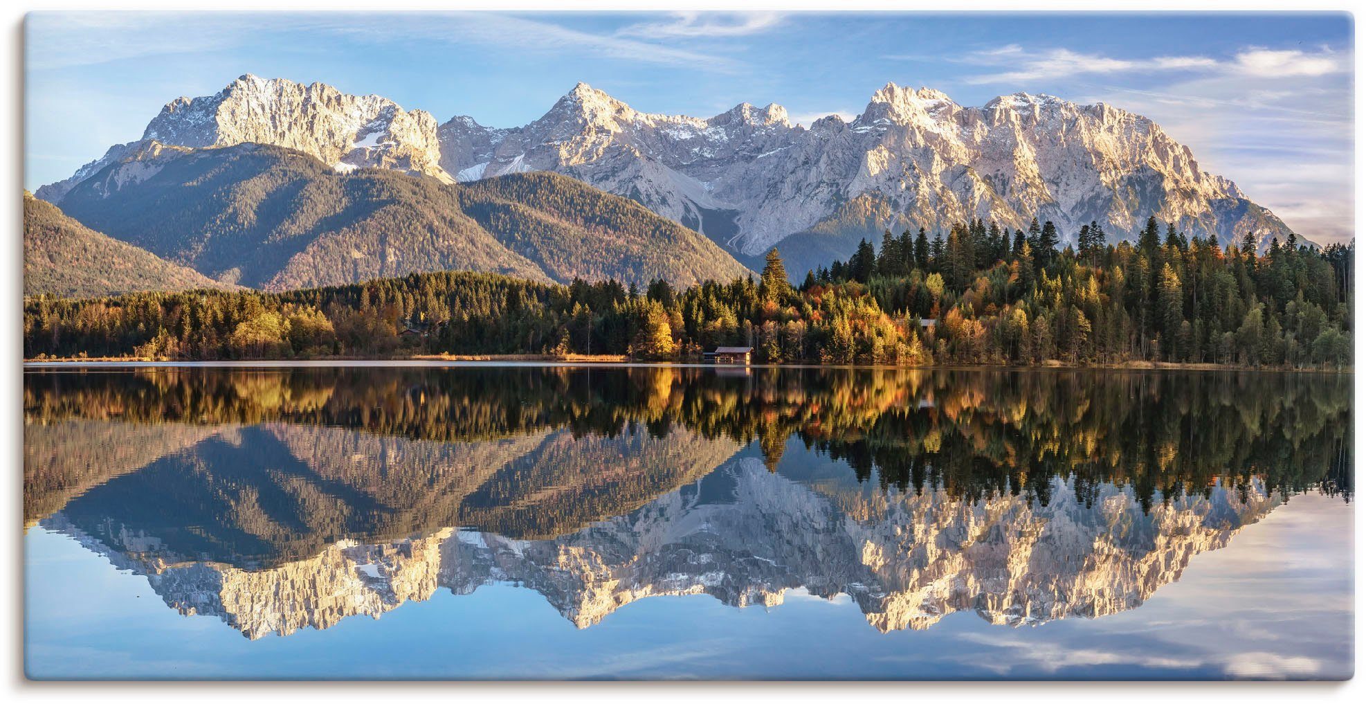 Artland Wandbild Karwendelblick am Barmsee, Berge & Alpenbilder (1 St), als Leinwandbild, Wandaufkleber in verschied. Größen