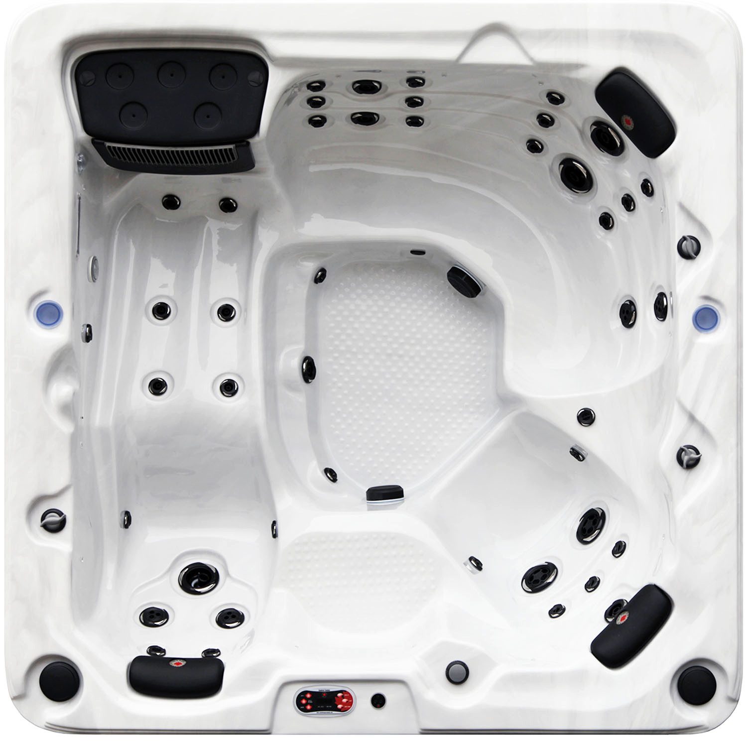 Canadian Spa GmbH Whirlpool Toronto UV, Aufstellbecken, 213 cm x 213 cm, für 6 Personen, Inkl. UV & Ozon