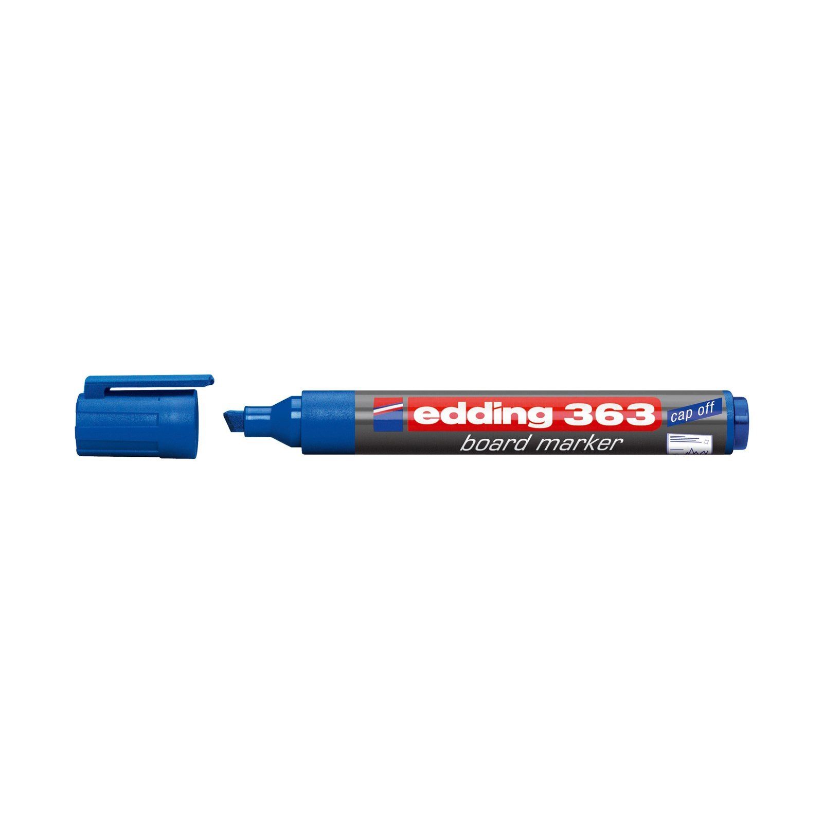 edding Marker Whiteboardmarker Keilspitze 1-5 mm edding 363, (Stück, 1-tlg), abwischbarer Marker Blau